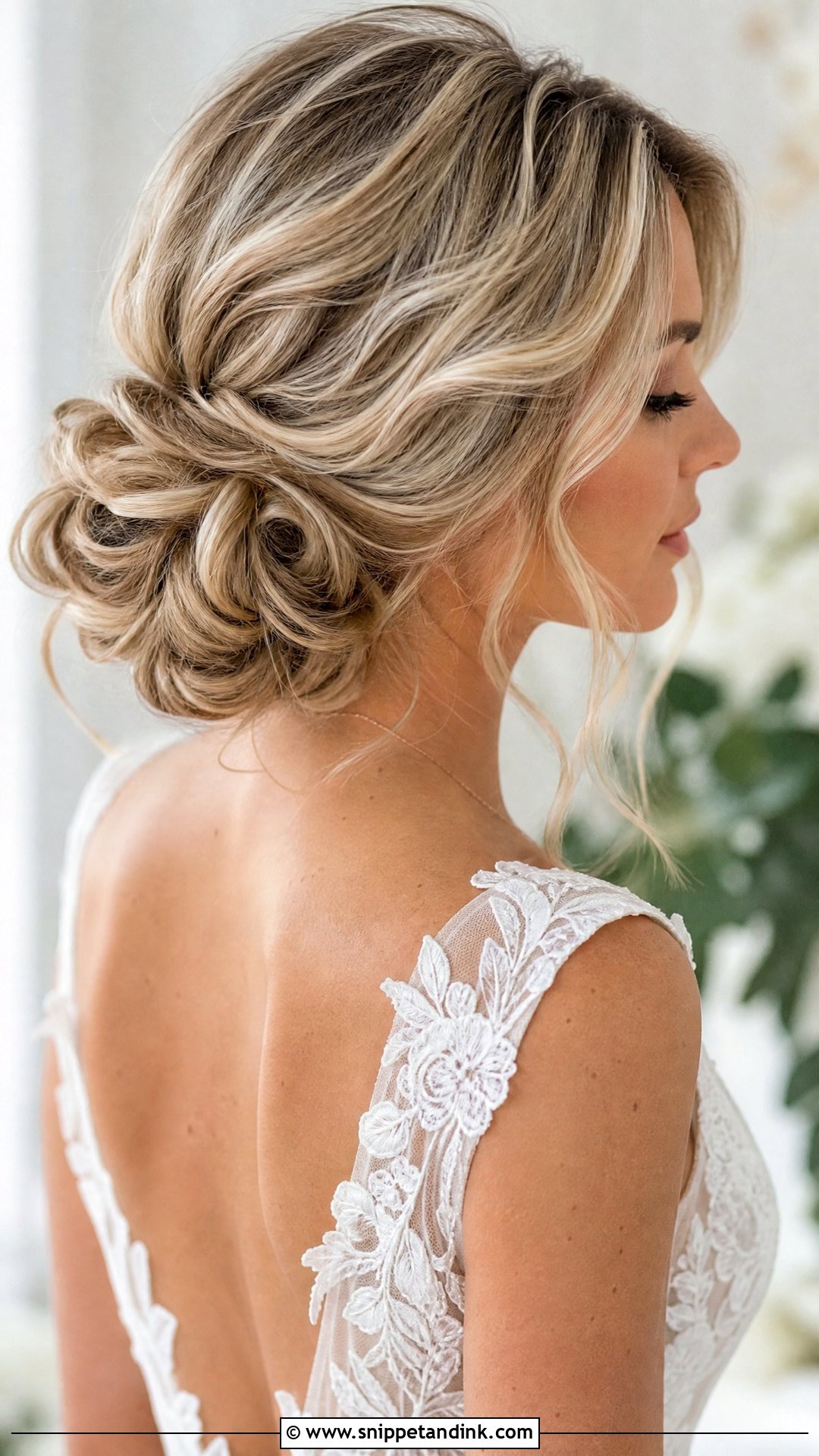 Textured Bun For Short Hair Wedding - Snippet and Ink - 15 Bun for Short Hair Wedding Ideas
