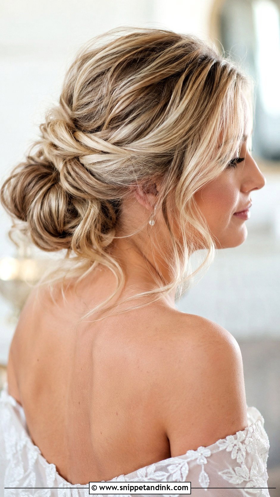 Textured Bun Wedding Hair - Snippet and Ink - 15 Hair Buns for Wedding