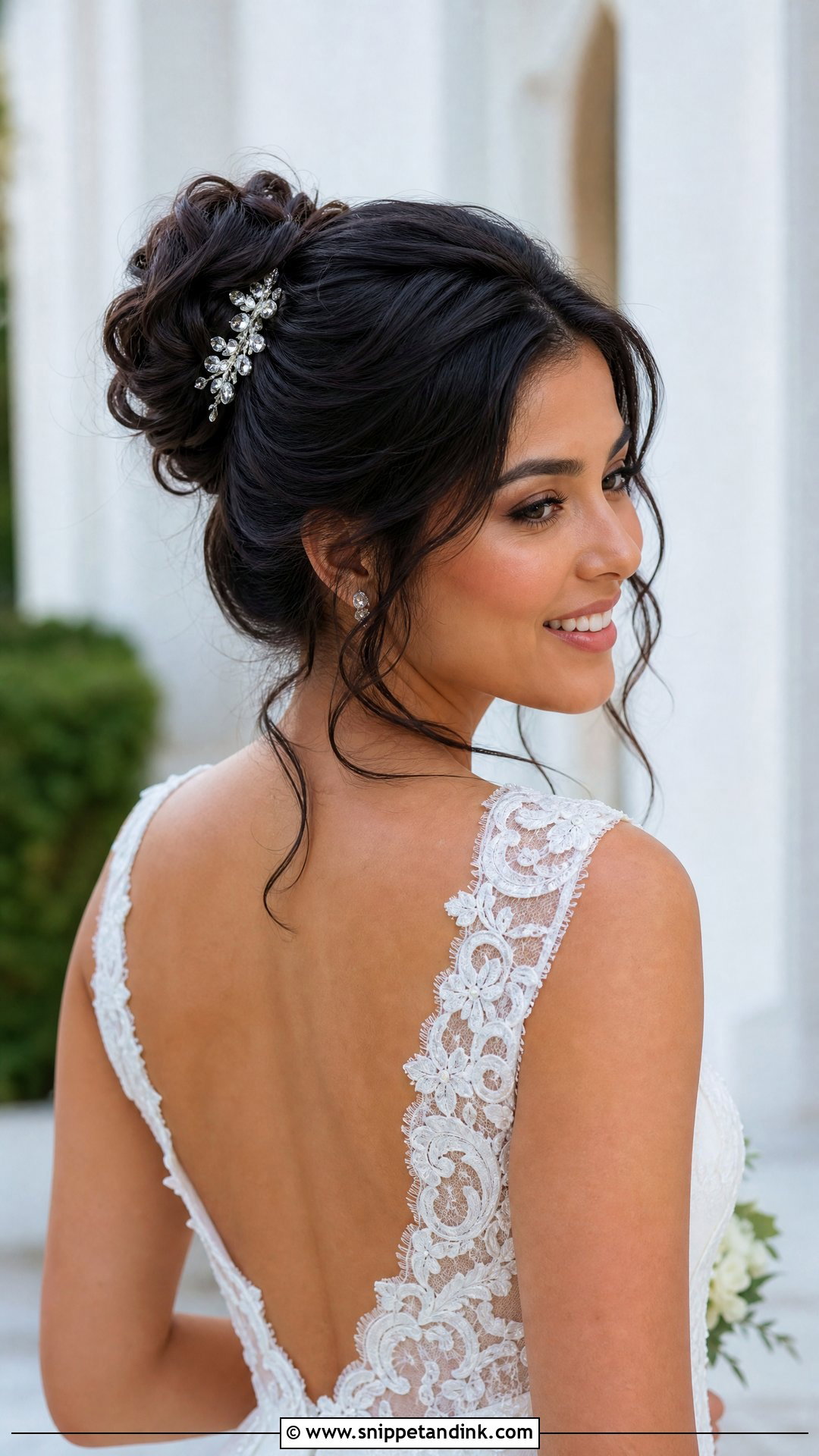 Textured Bun With Face Framing Pieces - Snippet and Ink - 25 Bridal Hair Up Ideas