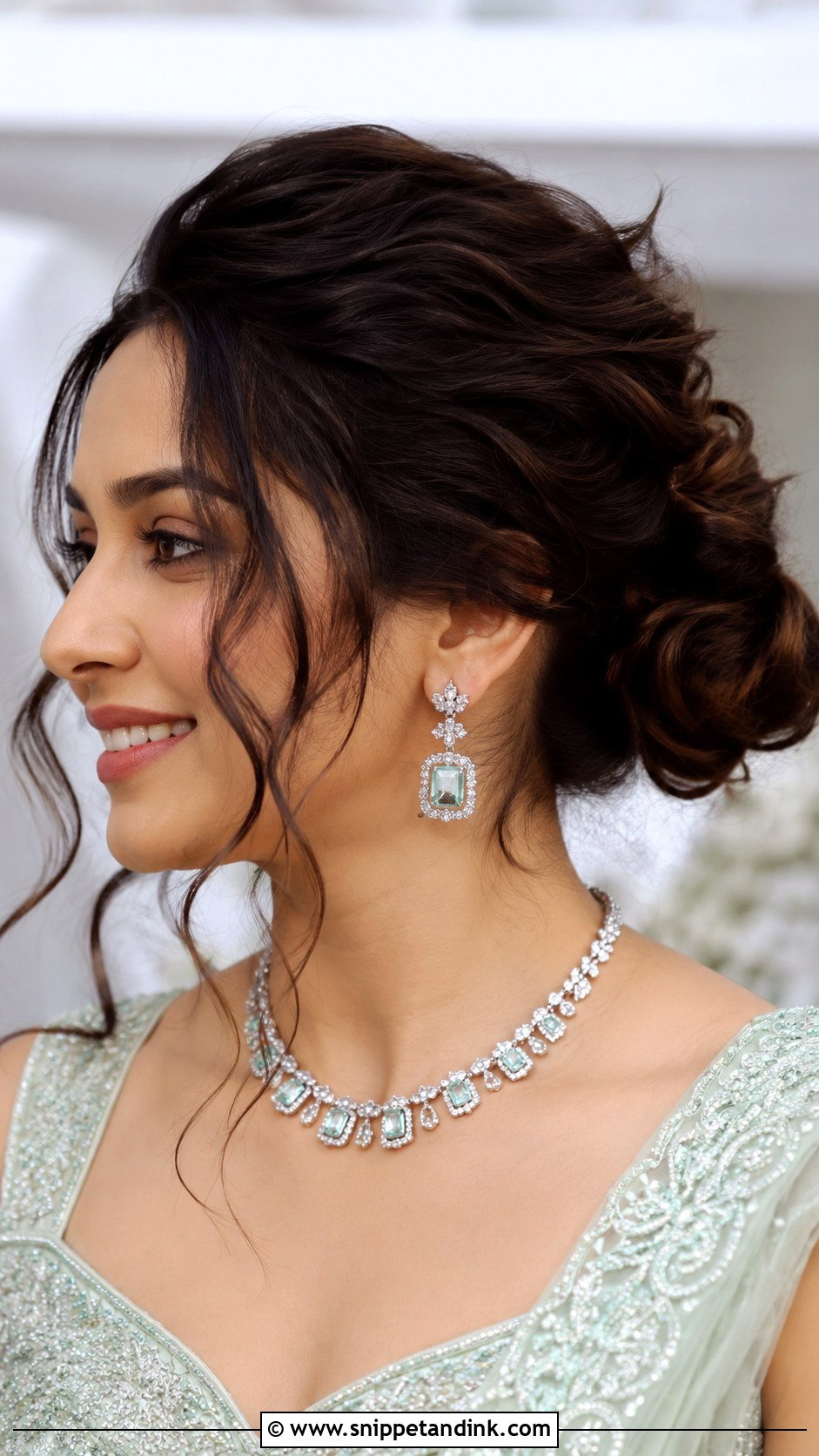 Textured Bun With Soft Waves - Snippet and Ink - 25 Indian Wedding Bun Hairstyles