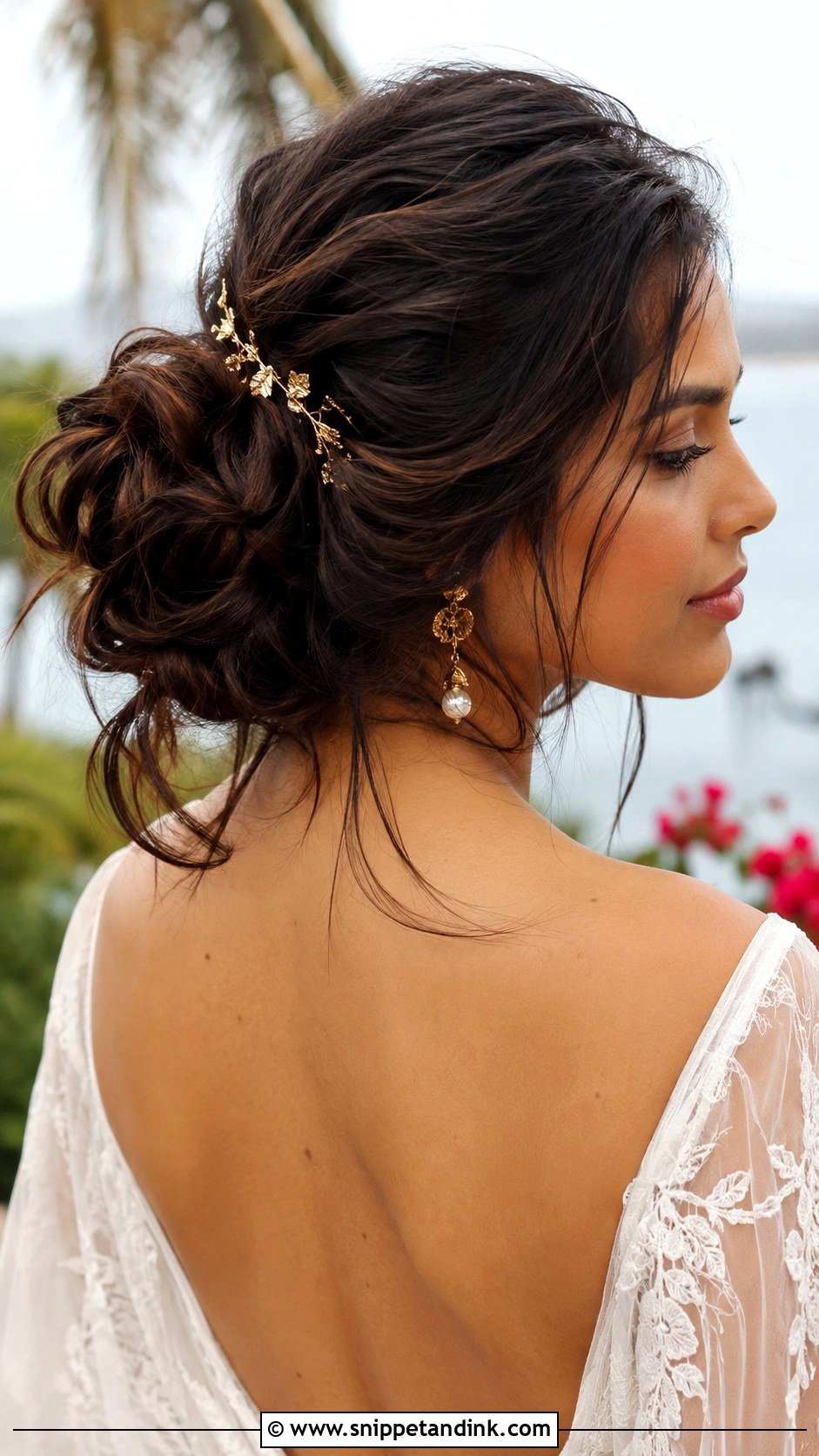 Textured Bun for Boho Brides - Snippet and Ink - 30 Bridal Bun Hairstyles