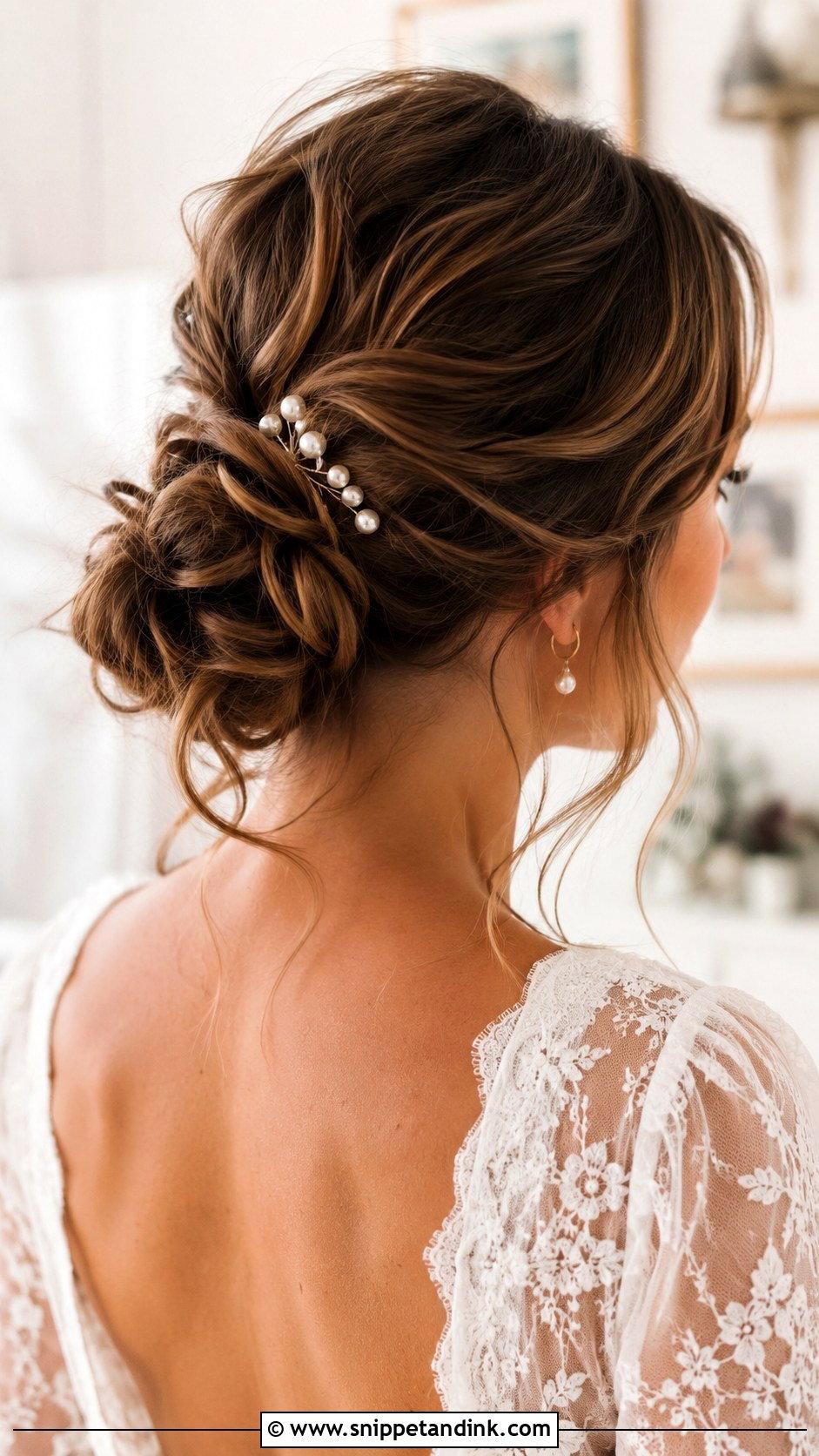 Textured Bun for Short Hair - Snippet and Ink - 25 Wedding Hair for Short Hair Ideas