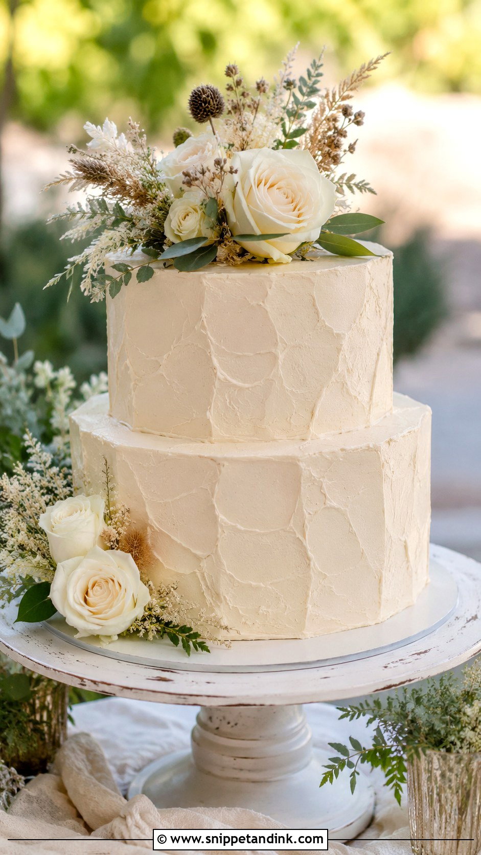 Textured Buttercream Octagon Wedding Cake - Snippet and Ink - 20 Octagon Wedding Cake Ideas