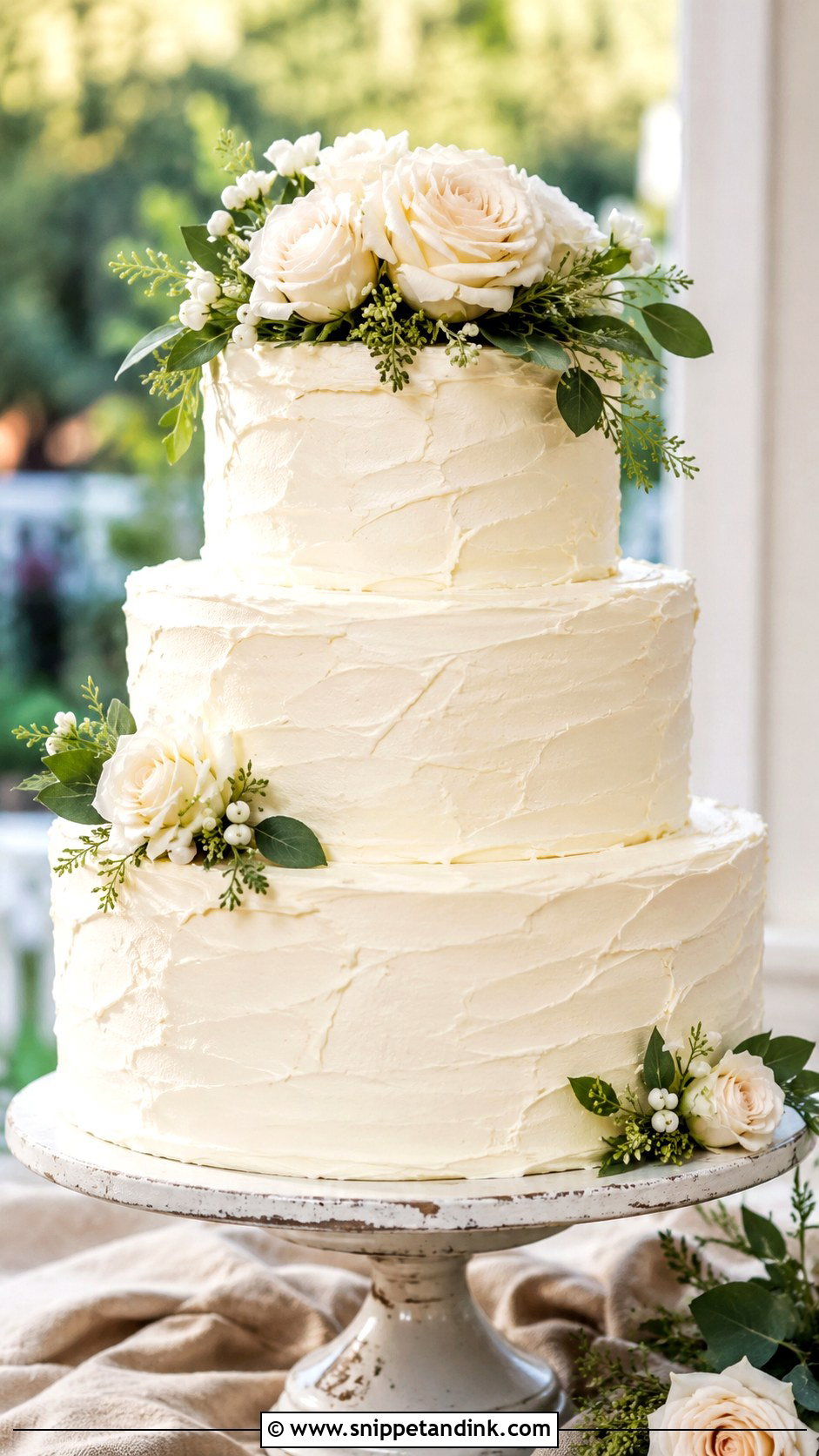 Textured Buttercream Wedding Cake - Snippet and Ink - 20 Cake Photoshoot Aesthetic Ideas for Wedding