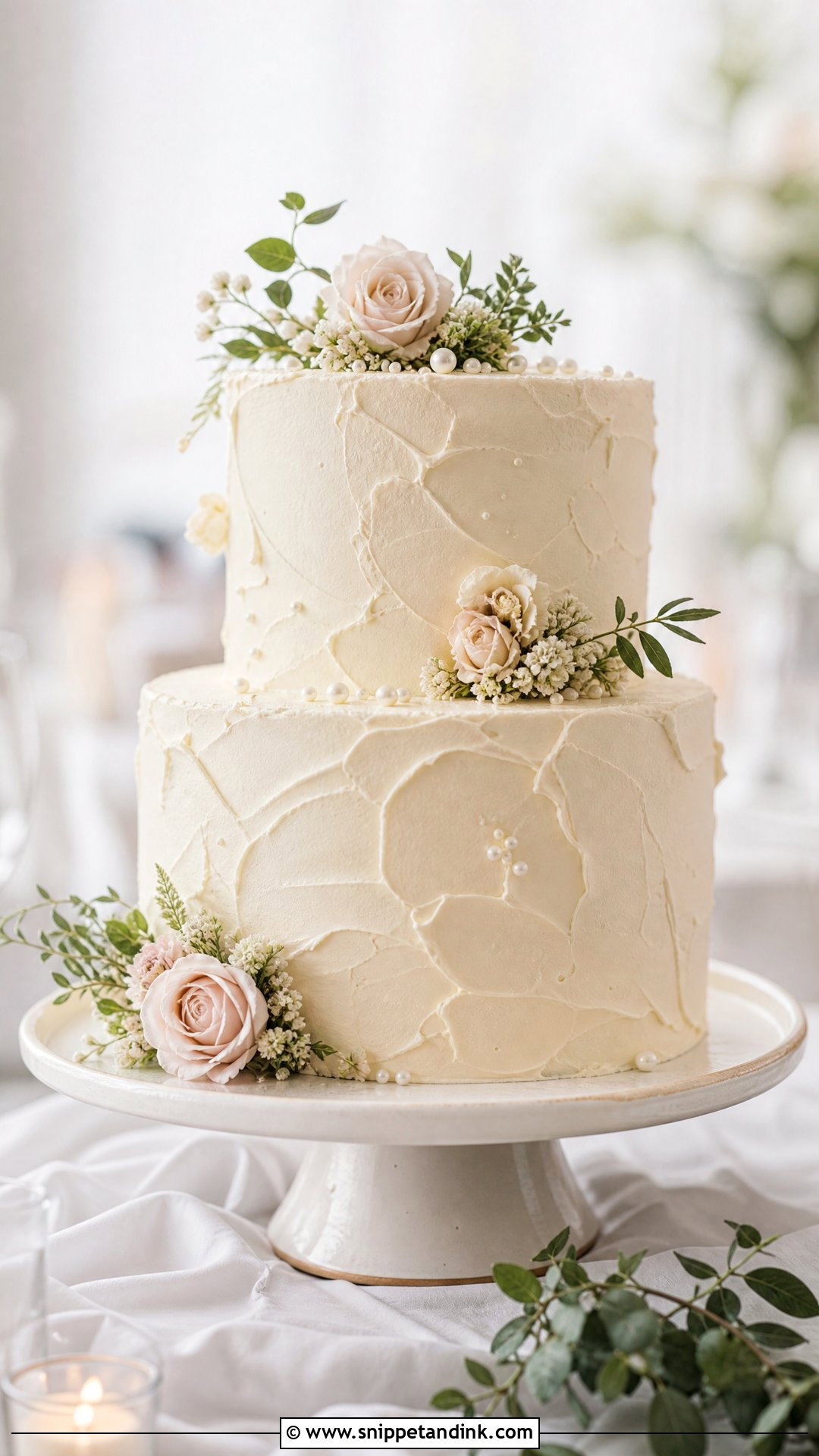 Textured Buttercream Wedding Cake - Snippet and Ink - 20 Nice Cake Ideas for Wedding