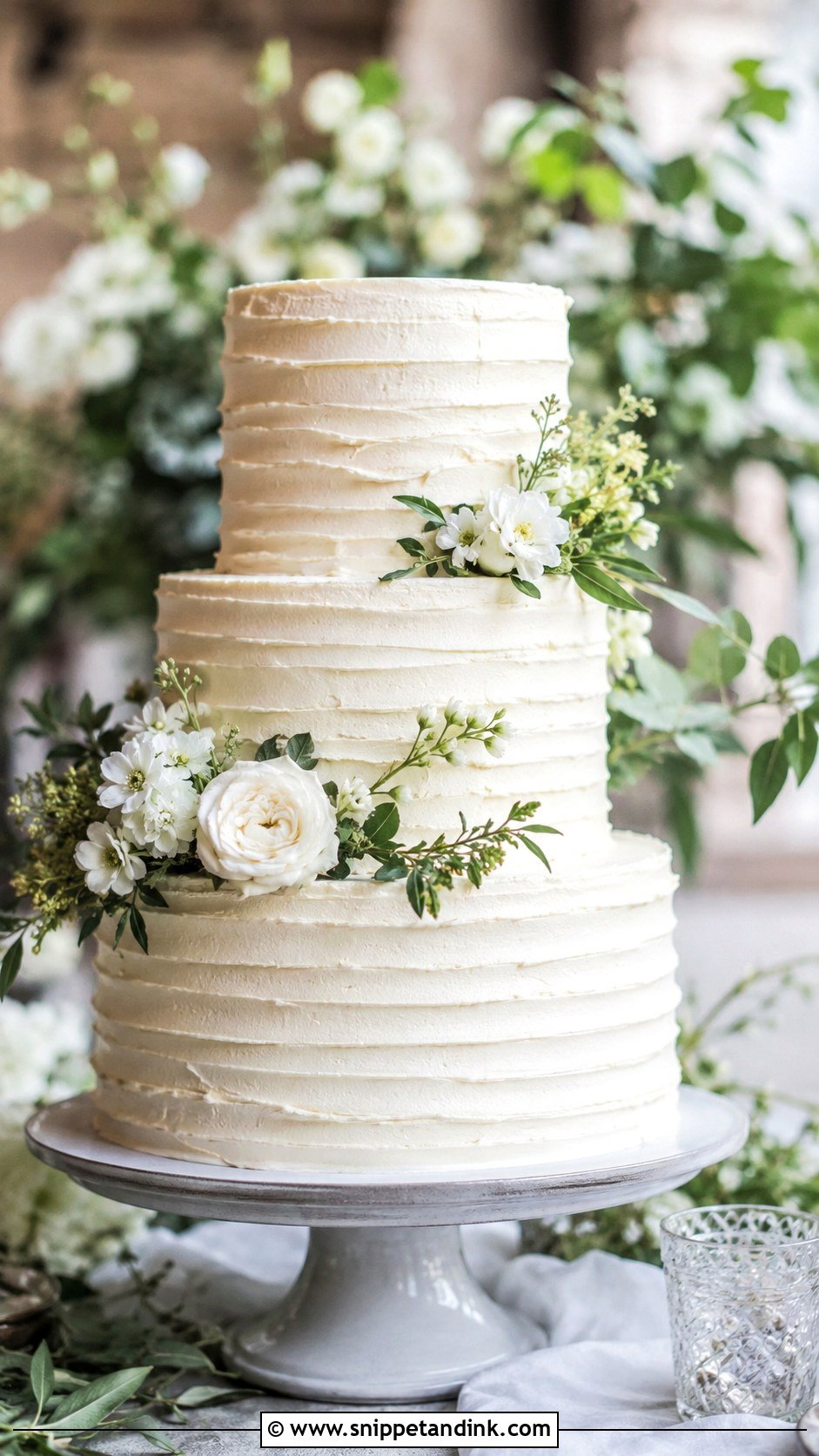 Textured Buttercream Wedding Cake - Snippet and Ink - 20 Simple Beautiful Wedding Cakes