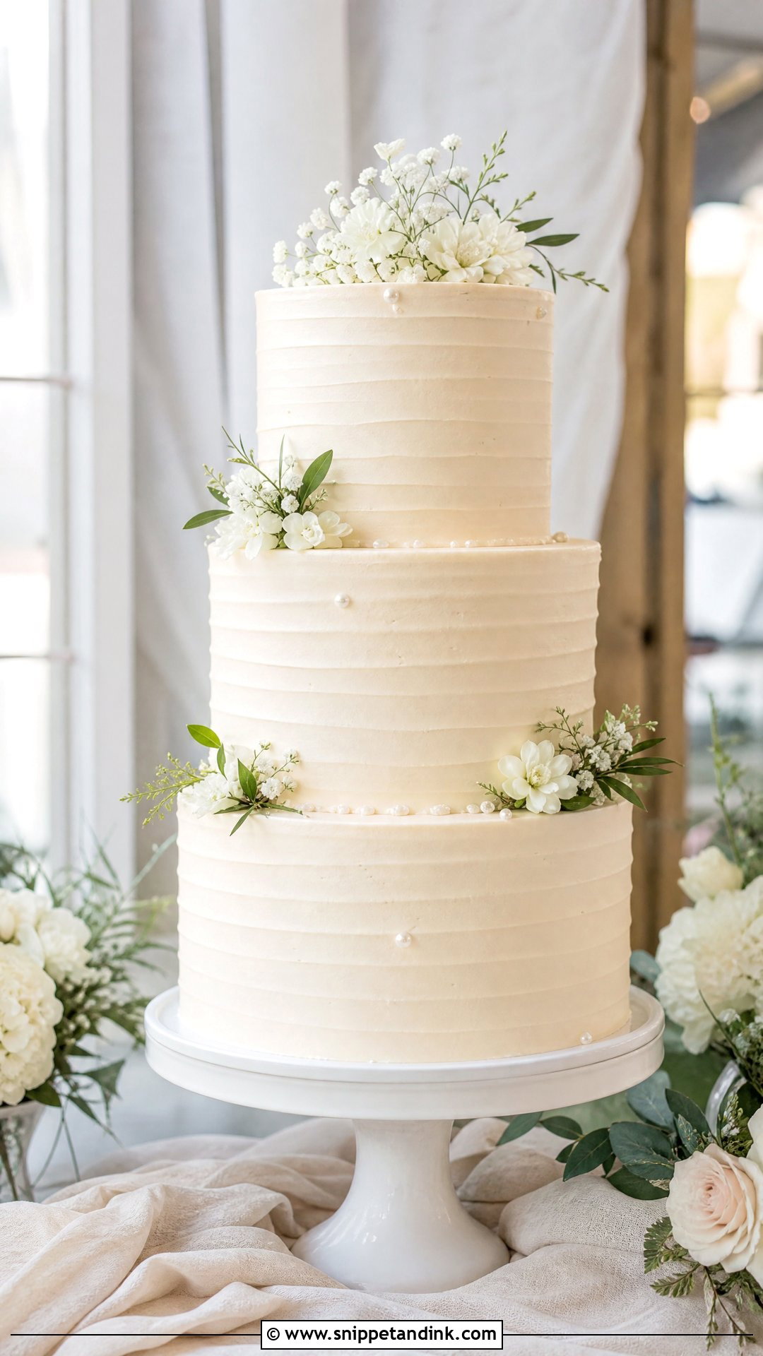 Textured Buttercream Wedding Cake - Snippet and Ink - 20 Simple Elegant Wedding Cake Ideas