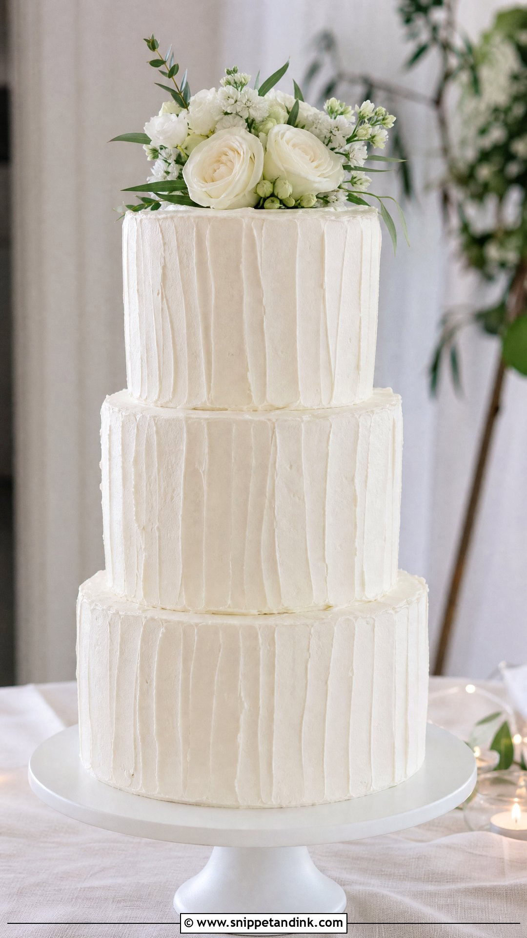 Textured Buttercream Wedding Cake - Snippet and Ink - 20 Simple Wedding Cake Designs