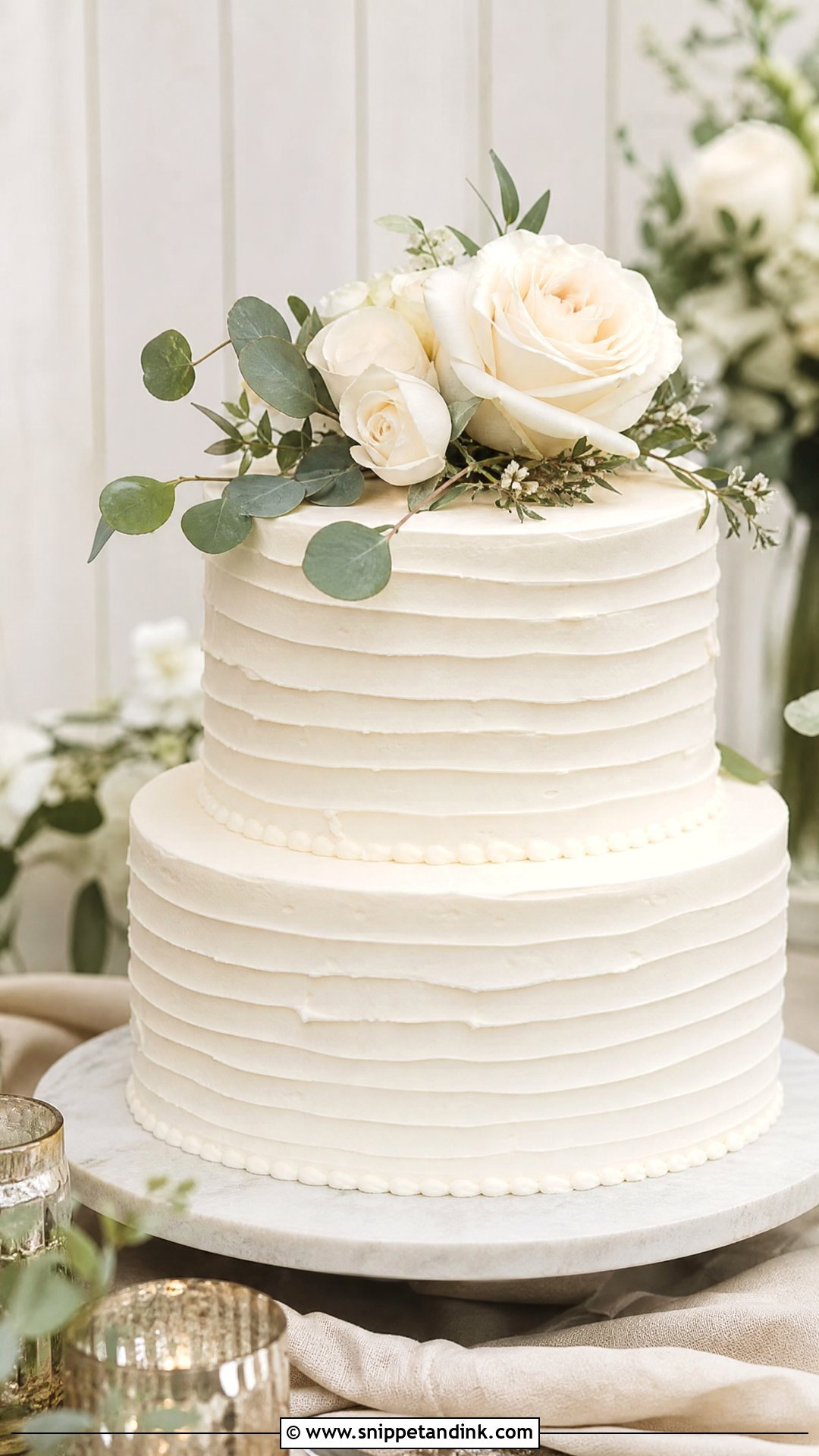 Textured Buttercream Wedding Cake - Snippet and Ink - 20 Timeless Wedding Cake Ideas