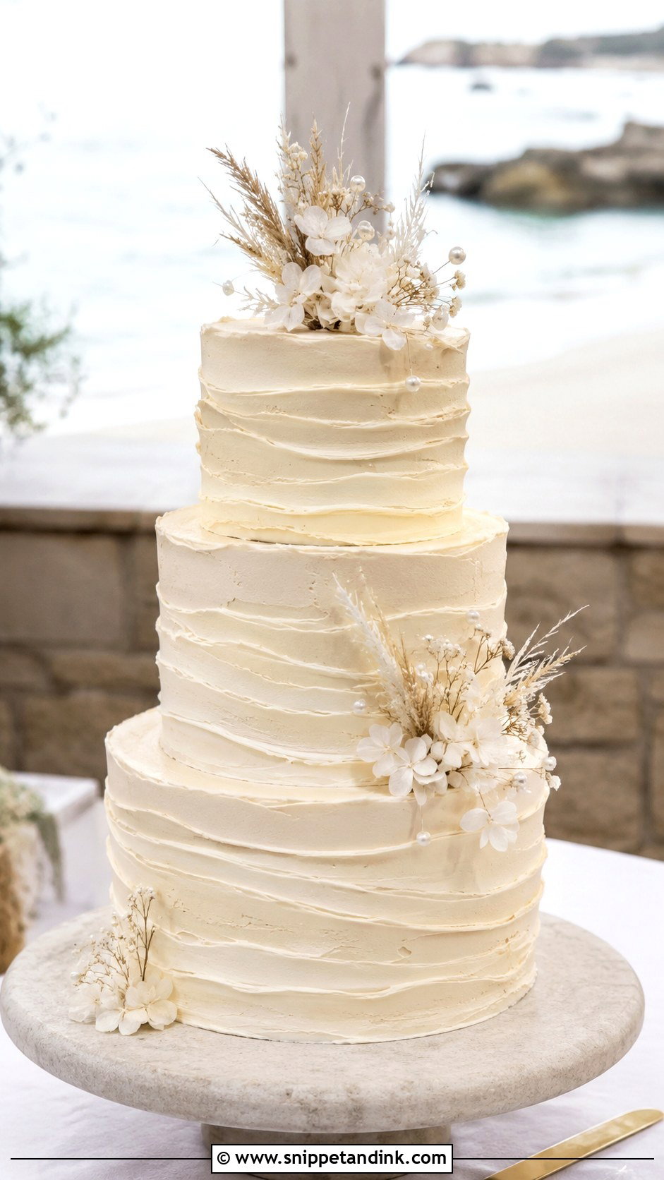 Textured Buttercream Wedding Cake - Snippet and Ink - 20 Uk Cake Design Ideas for Wedding