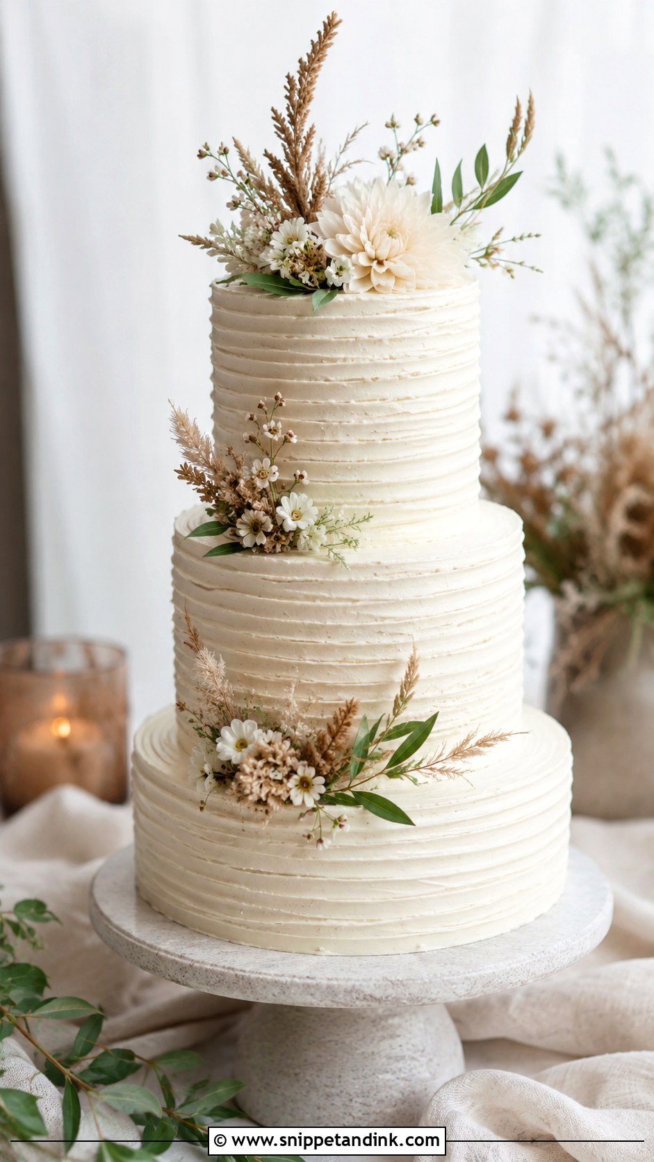 Textured Buttercream Wedding Cake - Snippet and Ink - 20 Different Cake Ideas for Wedding