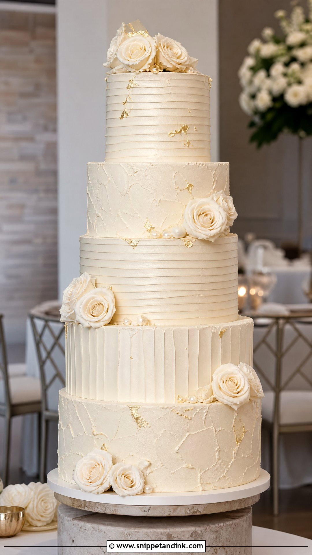 Textured Buttercream Wedding Cake - Snippet and Ink - 25 Big Cake Design Ideas for Wedding