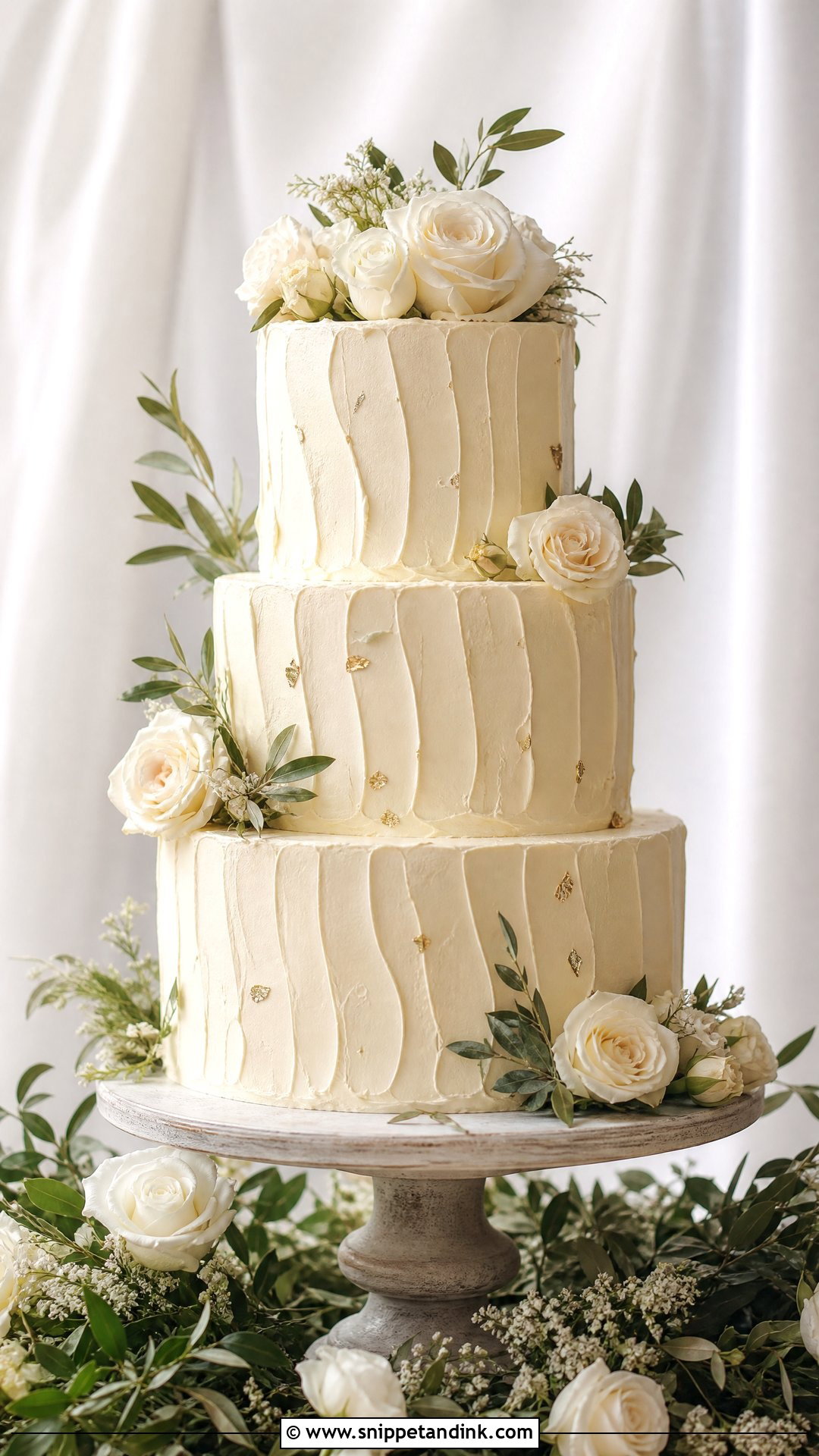Textured Buttercream Wedding Cake - Snippet and Ink - 25 Elegant Unique Classy Wedding Cakes
