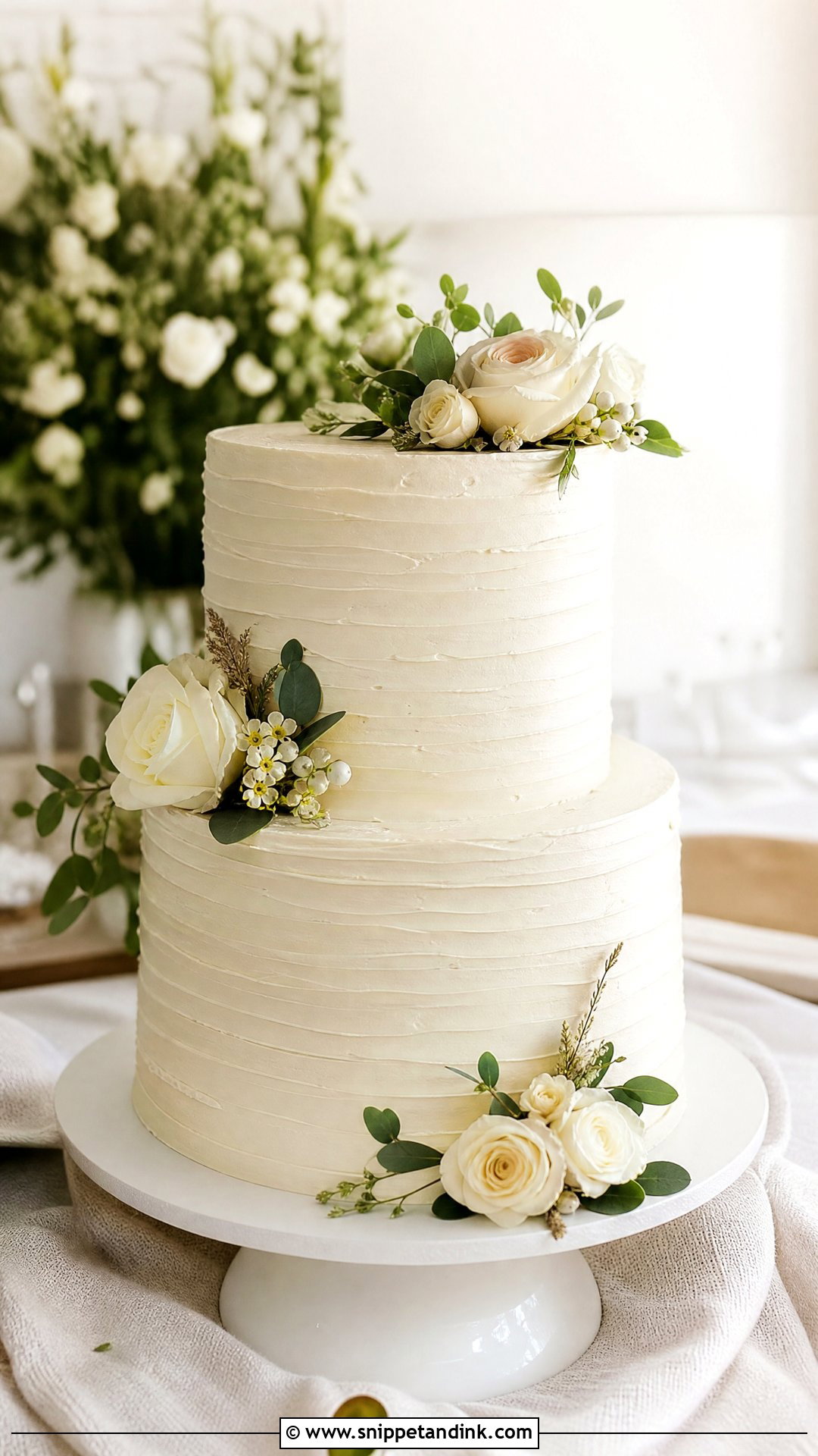 Textured Buttercream Wedding Cake - Snippet and Ink - 25 Latest Cake Design Ideas for Wedding