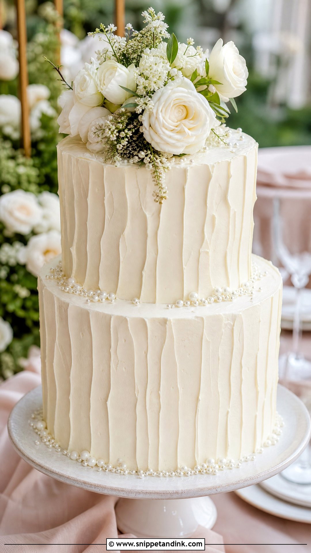 Textured Buttercream Wedding Cake - Snippet and Ink - 25 Luxury Wedding Cake Ideas