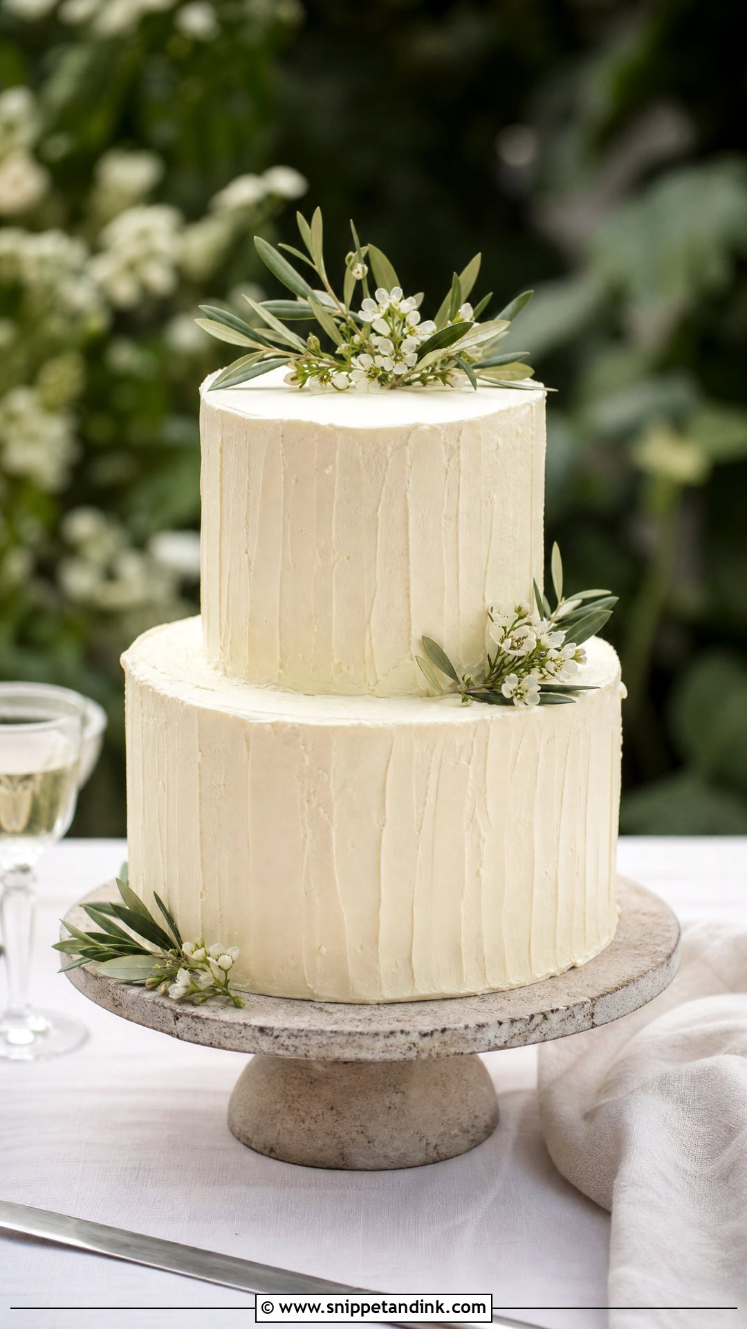 Textured Buttercream Wedding Cake - Snippet and Ink - 25 Minimalist Wedding Cake Ideas