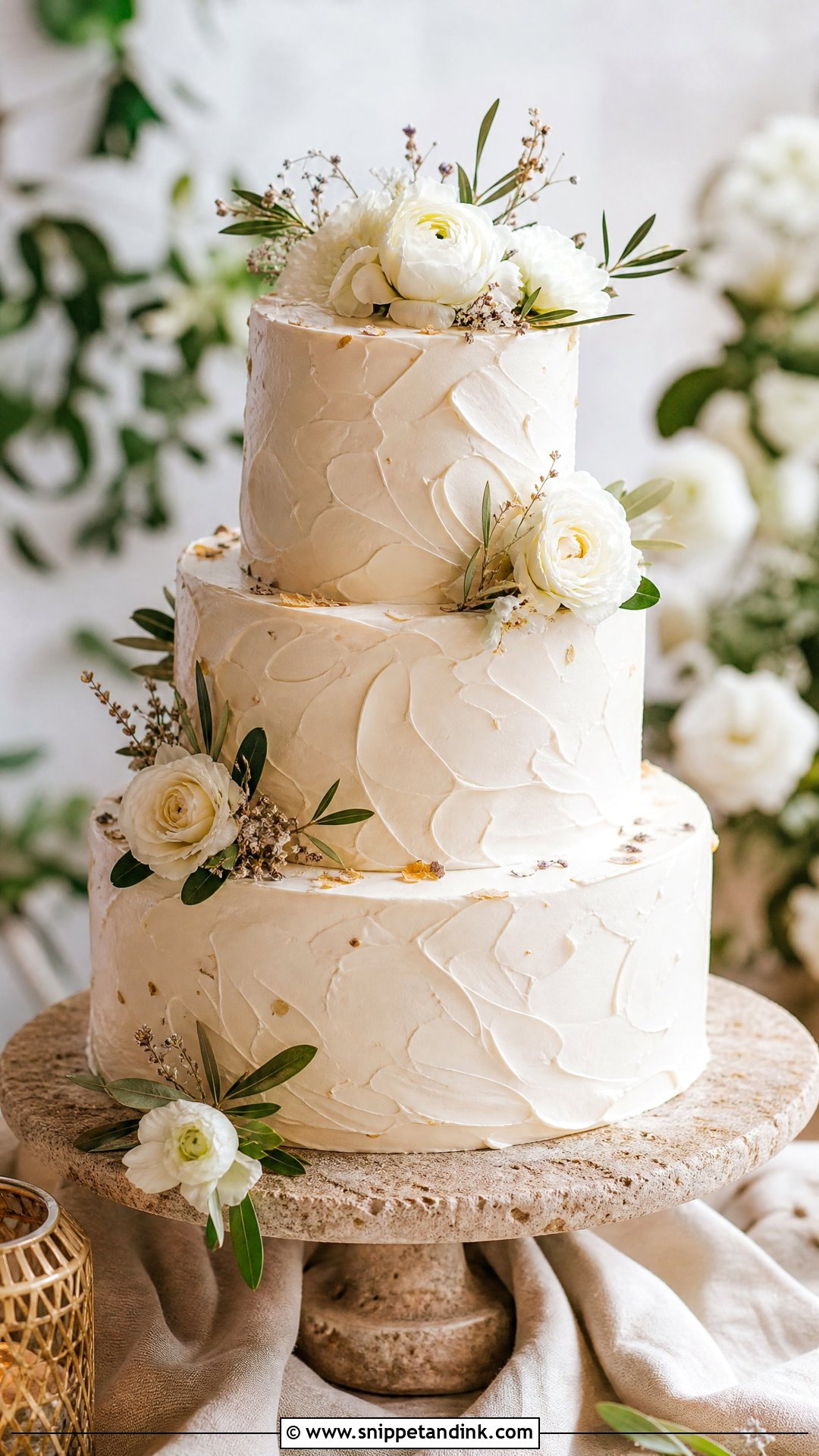 Textured Buttercream Wedding Cake - Snippet and Ink - 30 Celebration Cakes for Wedding