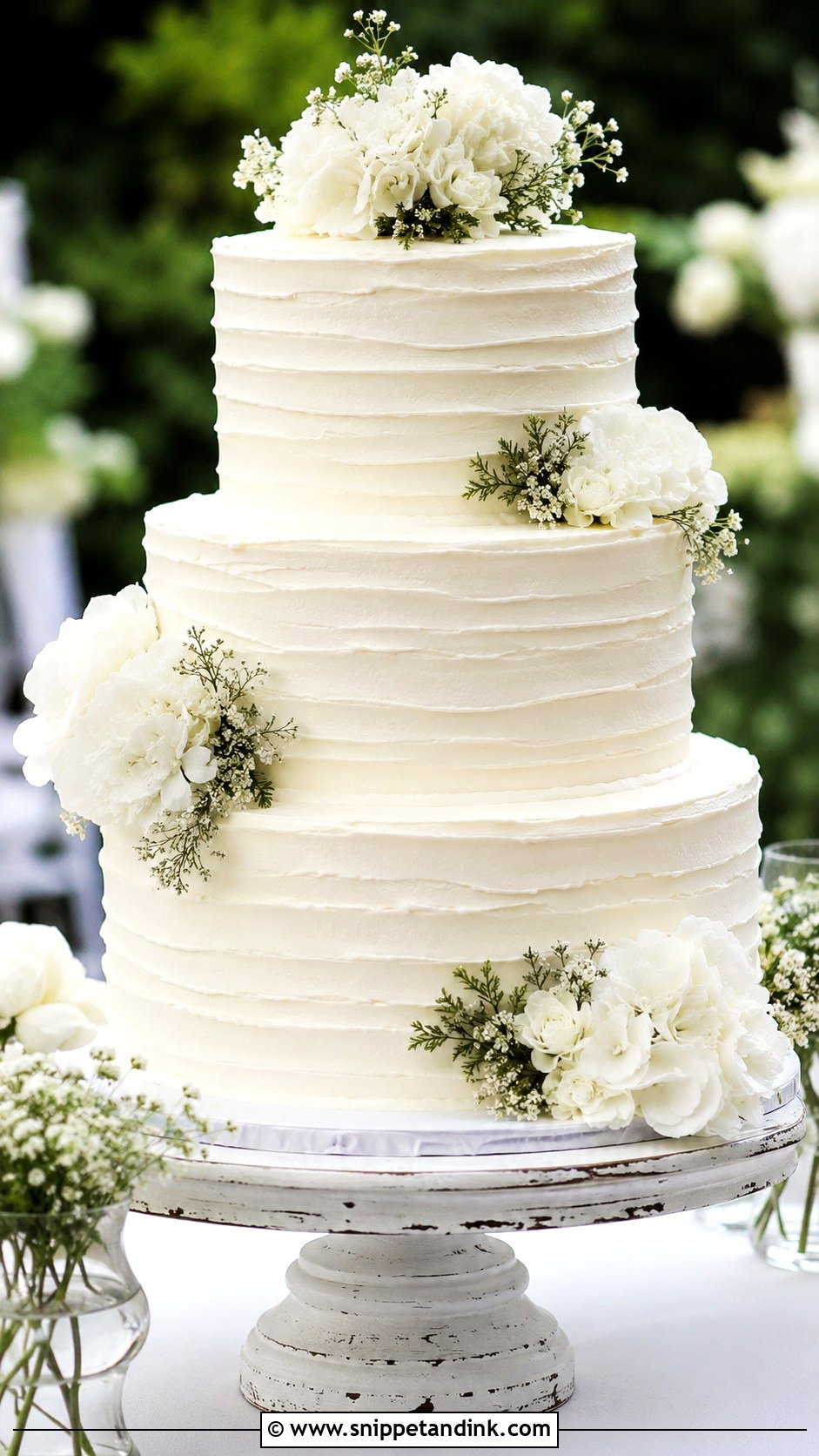 Textured Buttercream Wedding Cake - Snippet and Ink - 30 Elegant Wedding Cake Ideas