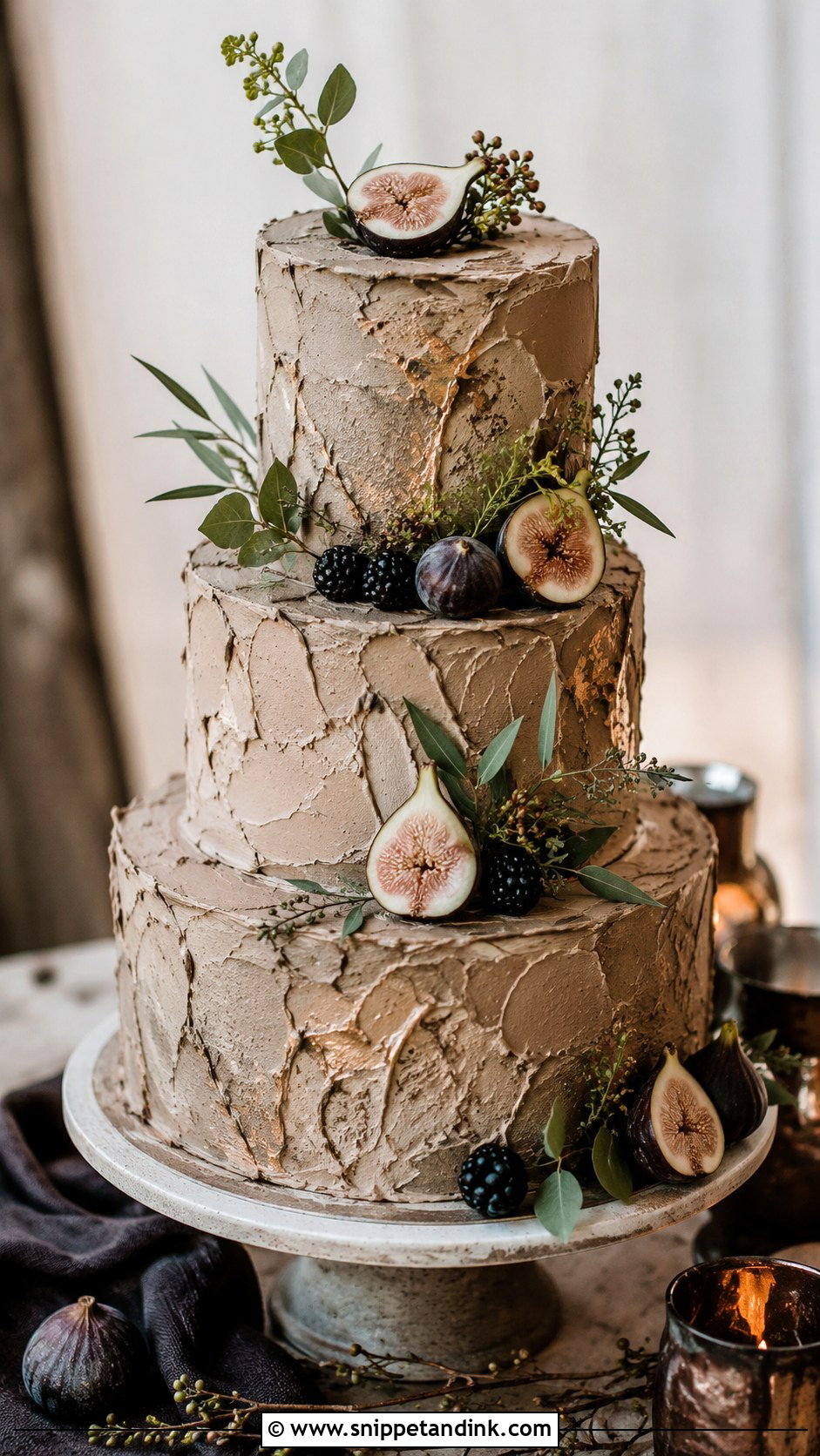 Textured Buttercream Wedding Cake - Snippet and Ink - 30 Masculine Wedding Cake Ideas