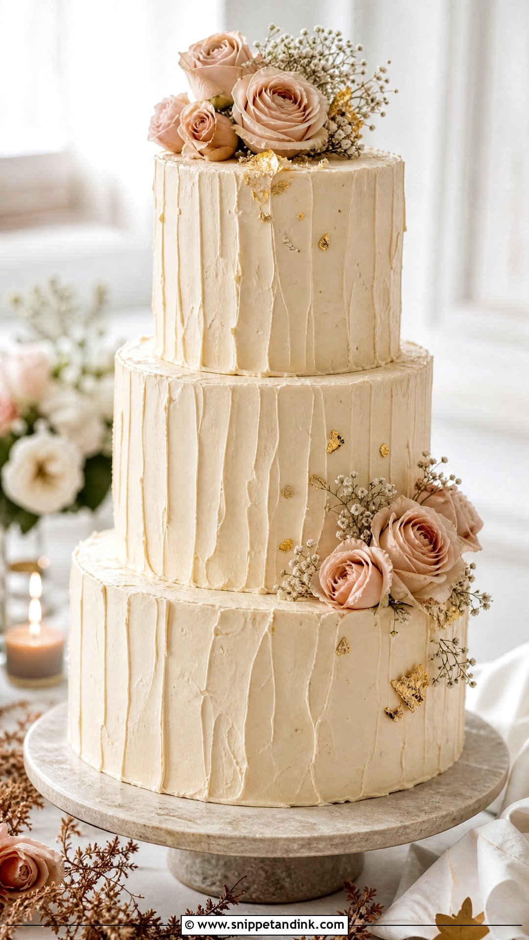 Textured Buttercream Wedding Cake - Snippet and Ink - 30 Modern Wedding Cake Ideas
