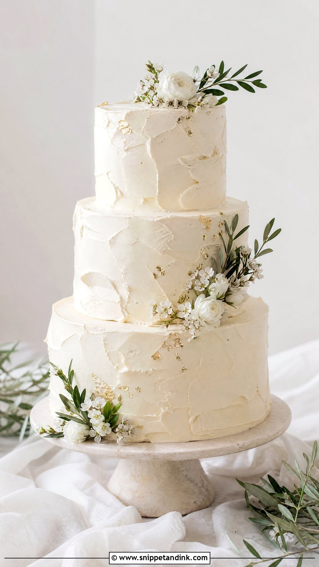 Textured Buttercream Wedding Cake - Snippet and Ink - 30 Pretty Cake Ideas for Wedding
