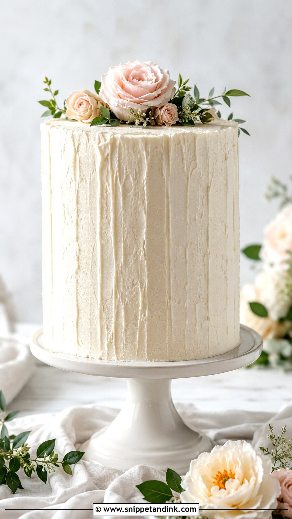 Textured Buttercream Wedding Cake - Snippet and Ink - 30 Simple Wedding Cake Ideas