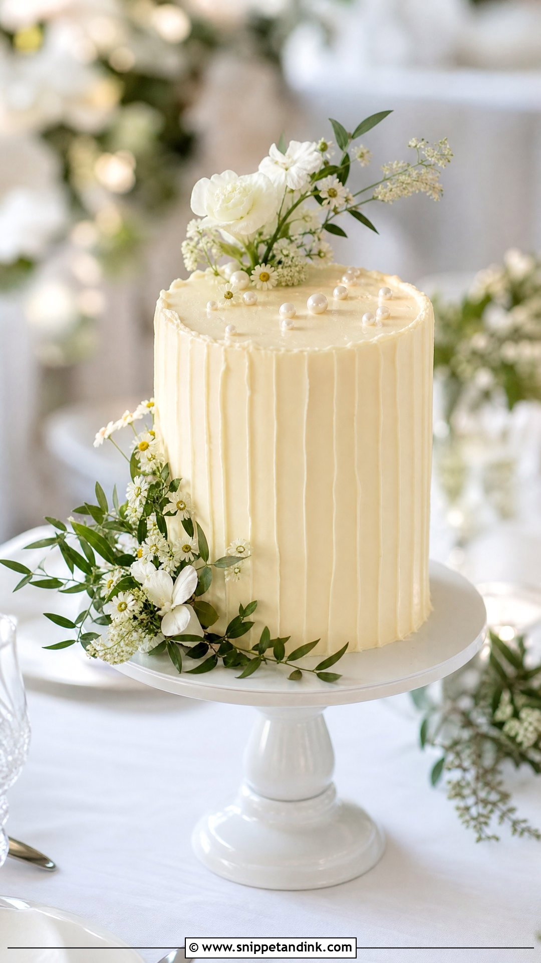 Textured Buttercream Wedding Cake - Snippet and Ink - 35 Wedding Cake Designs