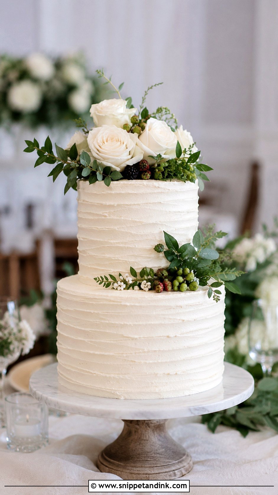 Textured Buttercream Wedding Cake - Snippet and Ink - 20 Easy Wedding Cake Designs