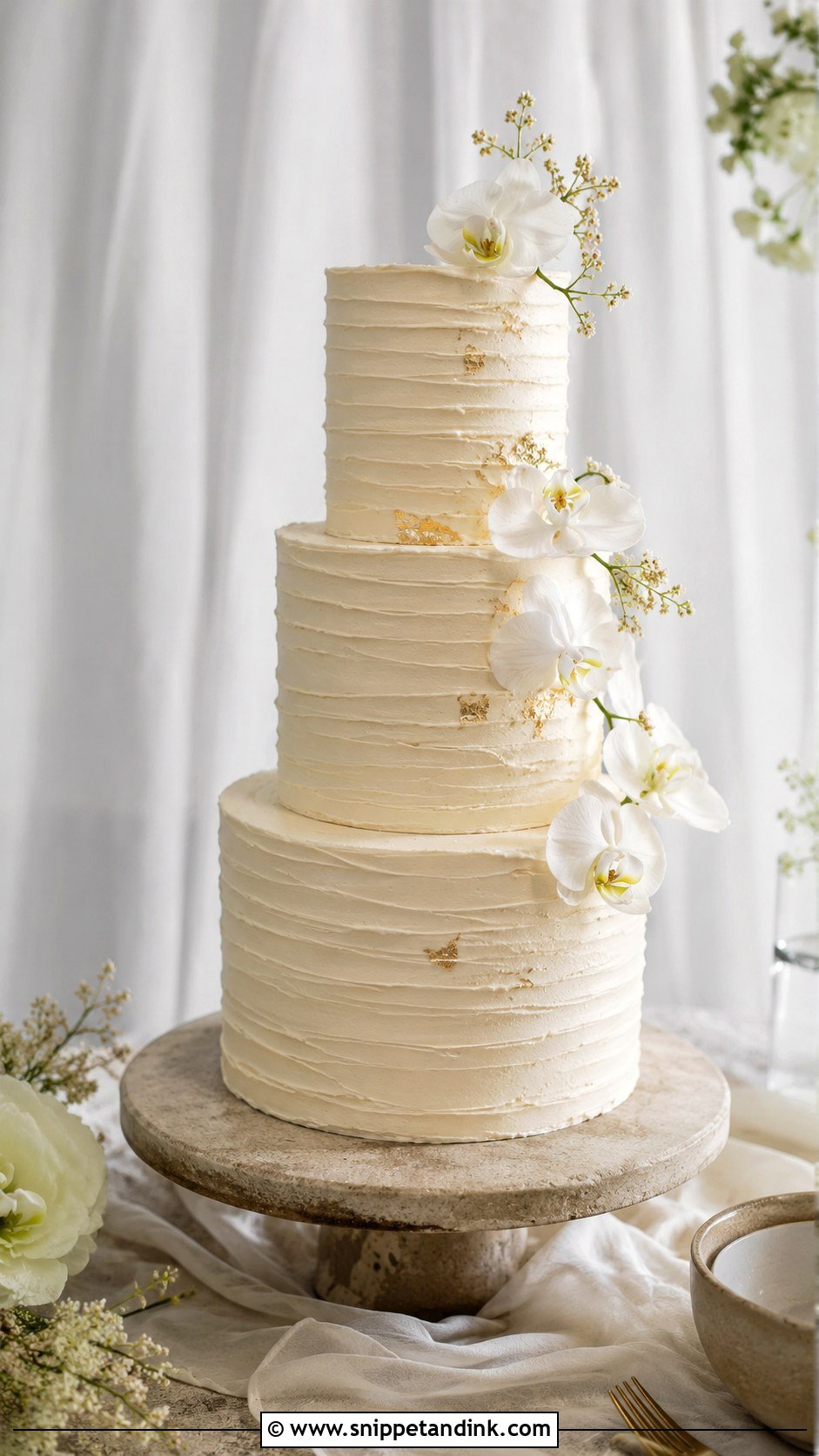 Textured Buttercream Wedding Cake - Snippet and Ink - 20 Elegant Modern Wedding Cake Ideas