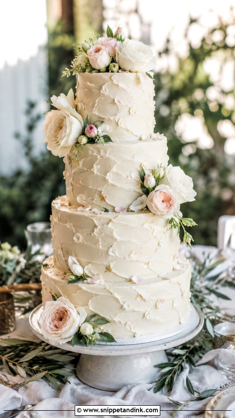 Textured Buttercream Wedding Cake - Snippet and Ink - 20 Fancy Wedding Cakes
