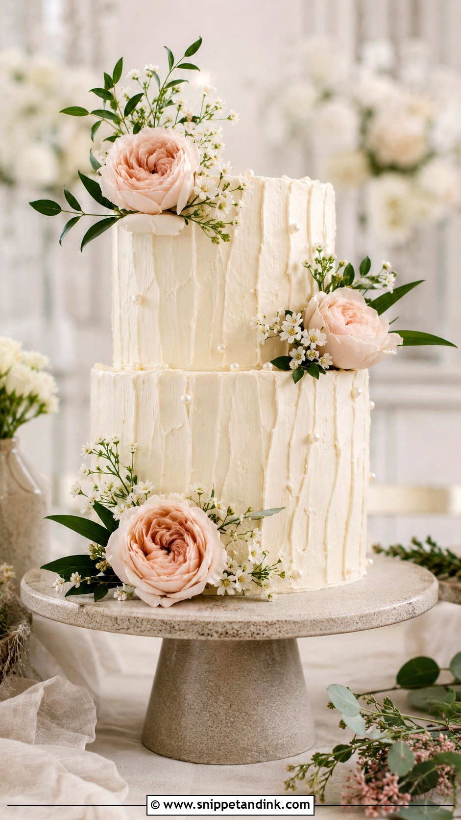 Textured Buttercream Wedding Cake - Snippet and Ink - 20 Best Cake Design Ideas for Wedding