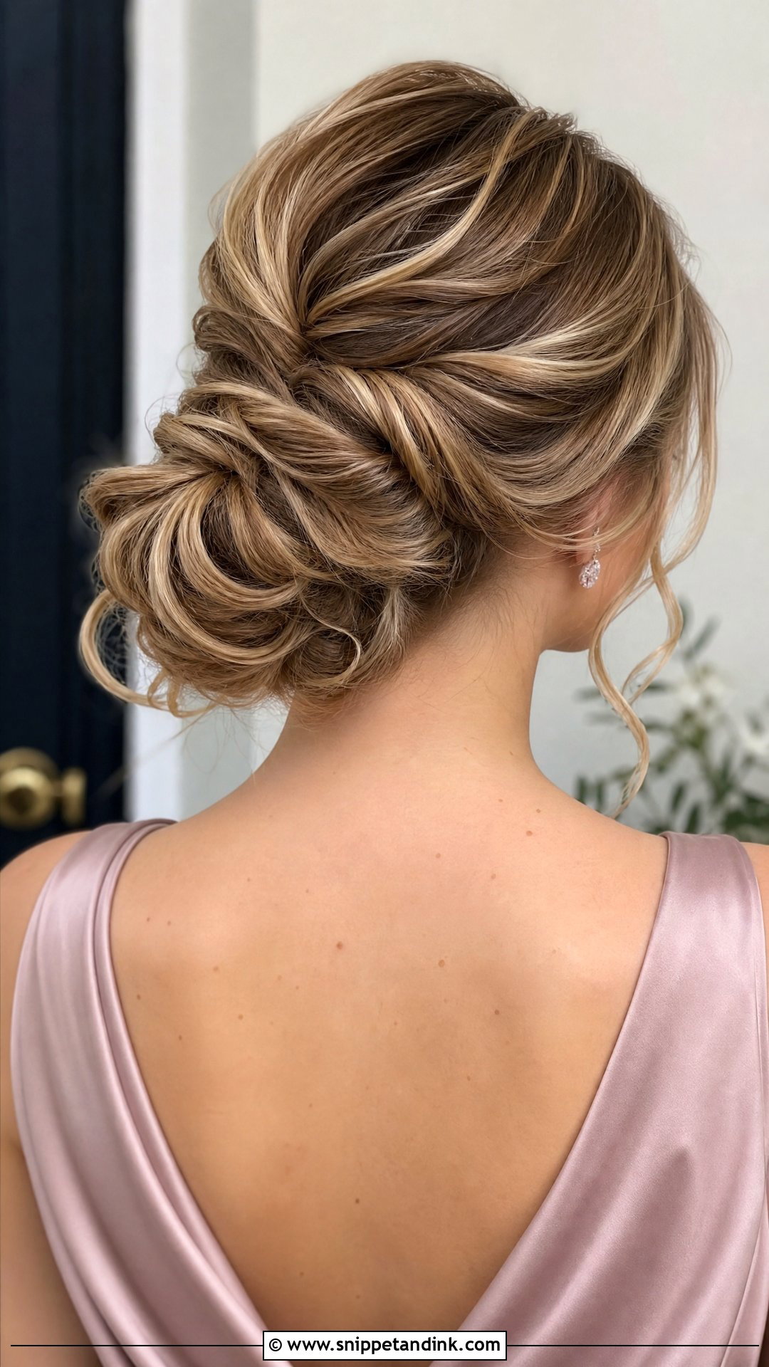 Textured Chignon Bridal Party Updo - Snippet and Ink - 15 Bridal Party Updo Ideas