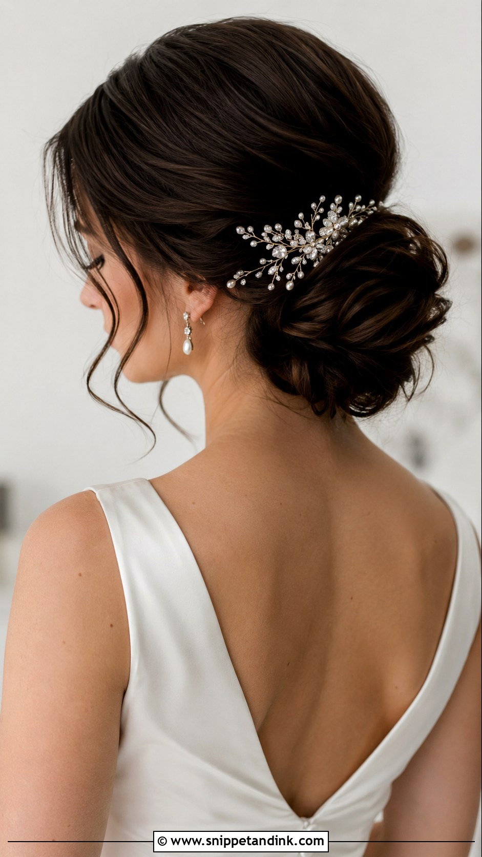 Textured Chignon Bridal Updo - Snippet and Ink - 20 Wedding Hairdos for Medium Length