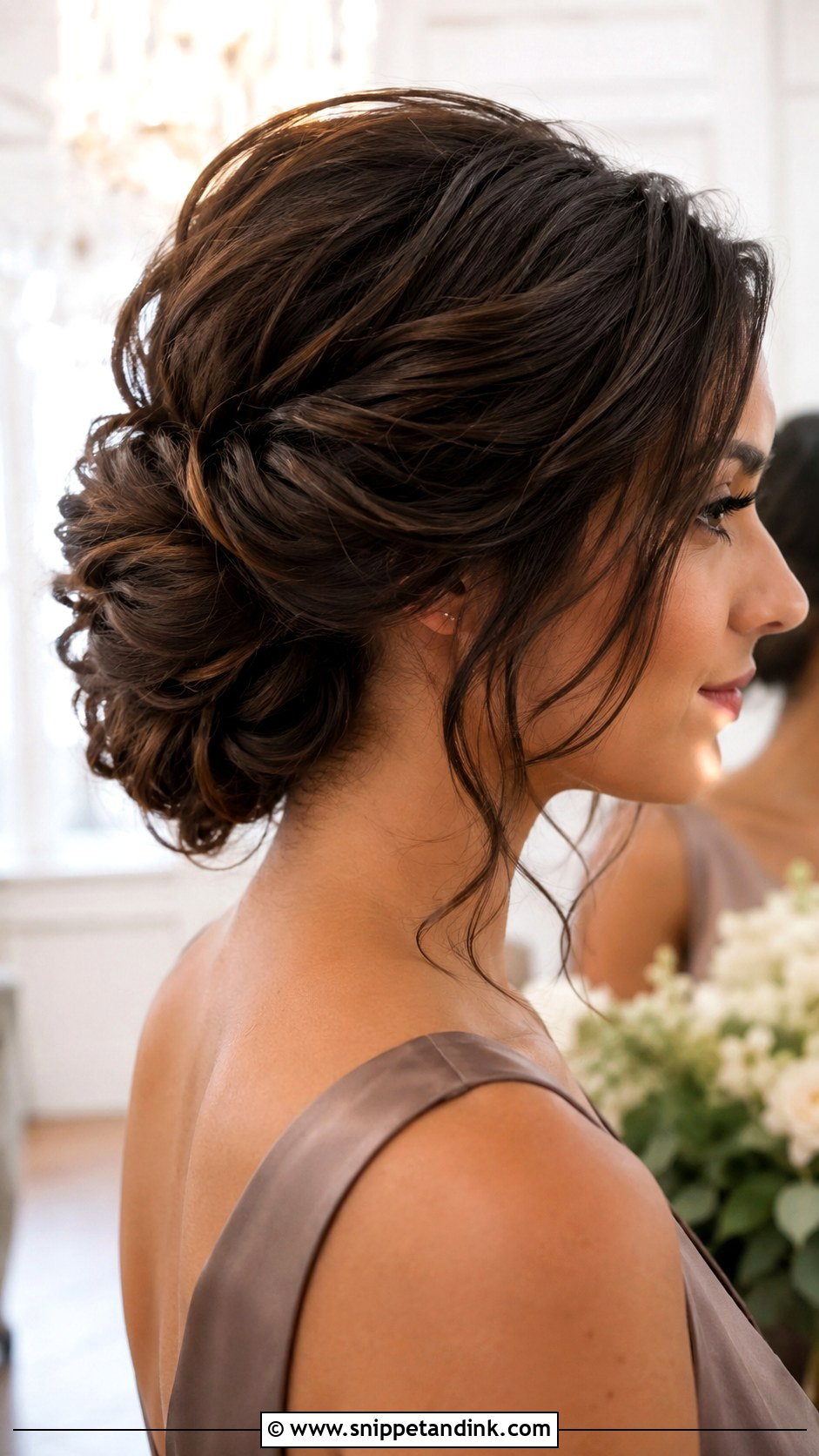 Textured Chignon Bridesmaid Hair Brown Hair - Snippet and Ink - 20 Bridesmaid Hairstyles Brown Hair