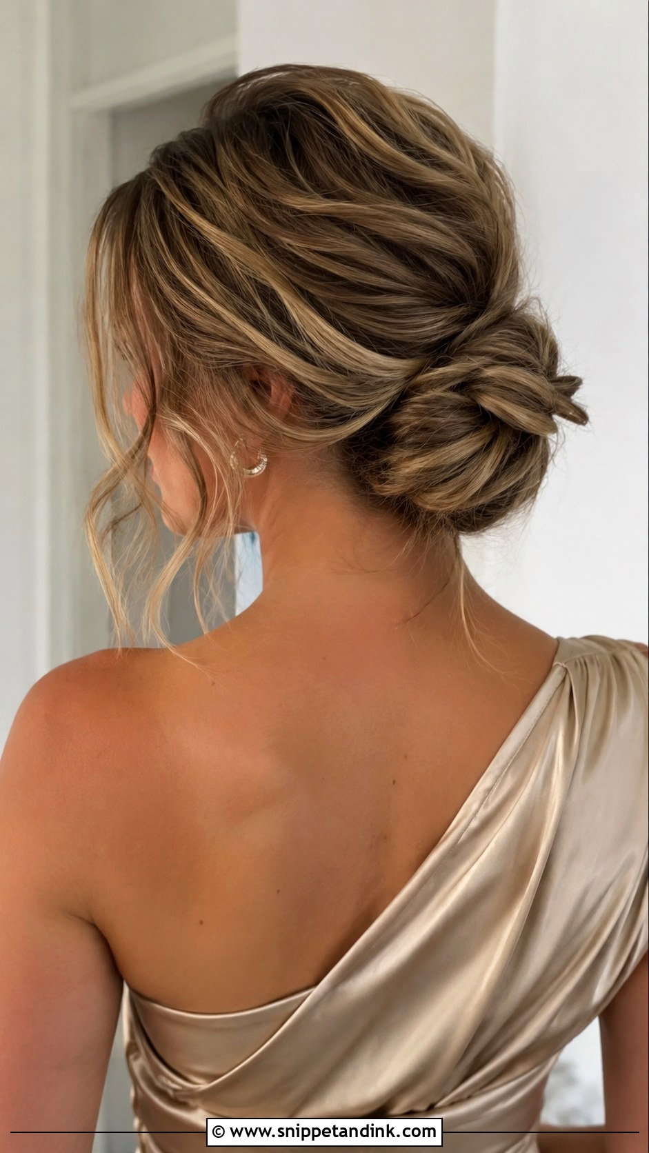 Textured Chignon Bridesmaid Hairstyle - Snippet and Ink - 20 Bridesmaid Hairstyles for Medium Hair