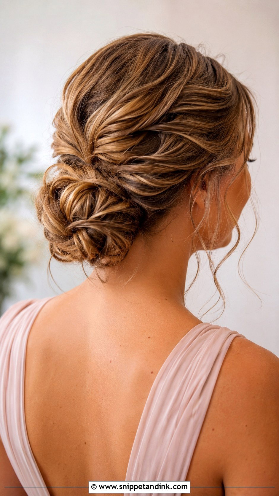 Textured Chignon Bridesmaid Hairstyle Medium Hair - Snippet and Ink - 20 Bridesmaid Hairstyle Medium Hair Ideas