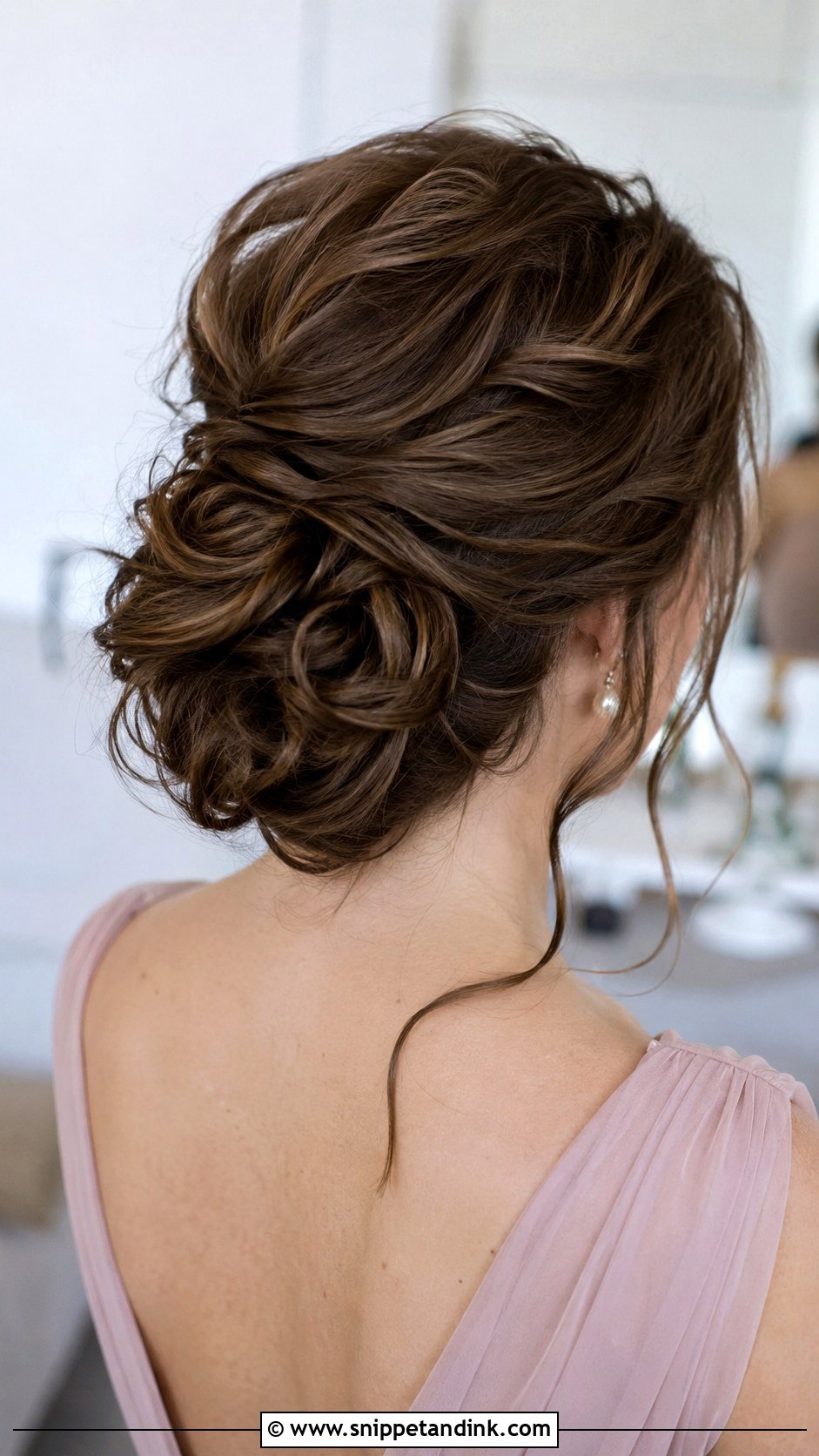 Textured Chignon For Long Hair - Snippet and Ink - 15 Upstyles for Long Hair Wedding Guest Ideas