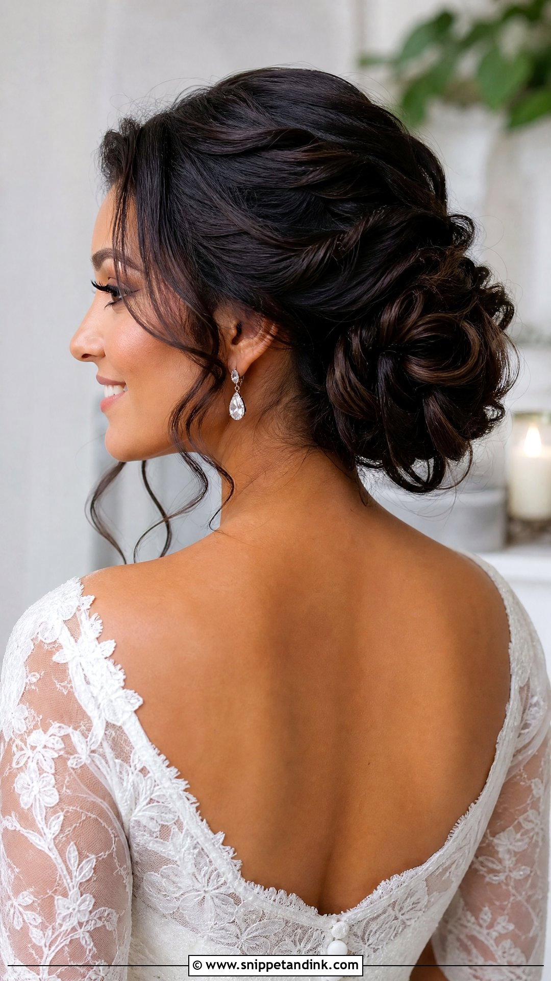 Textured Chignon Wedding Hairstyle For Medium Hair - Snippet and Ink - 20 Mid Length Hairstyles for Wedding