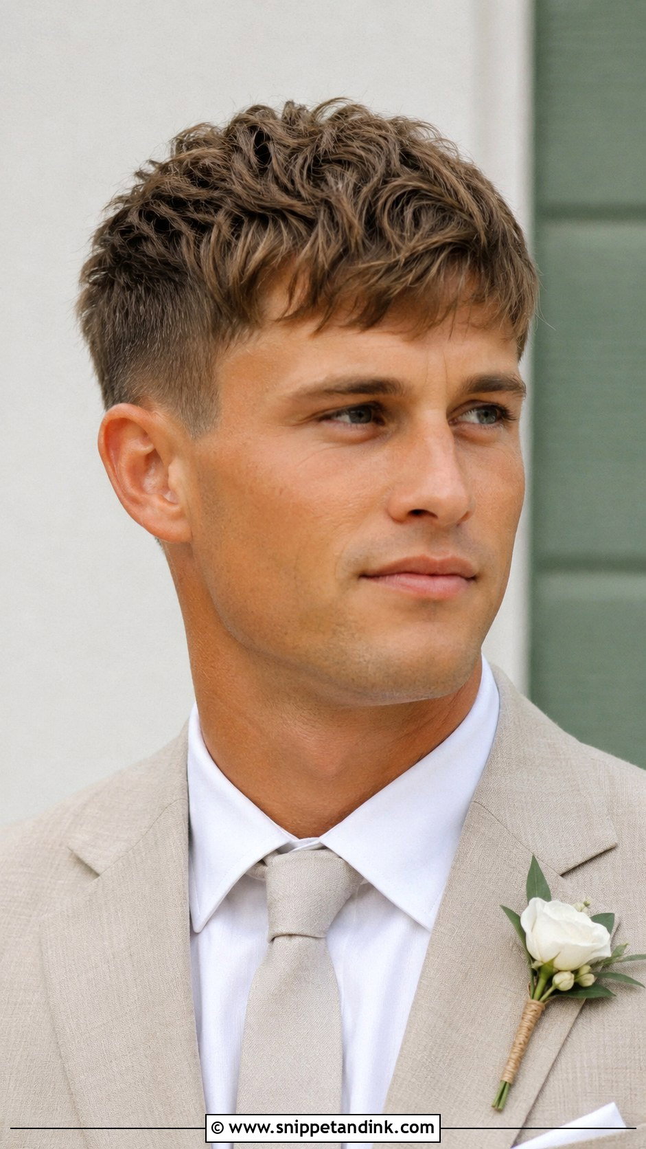 Textured Crop Haircut for Grooms - Snippet and Ink - 25 Groom Hairstyle Men Ideas