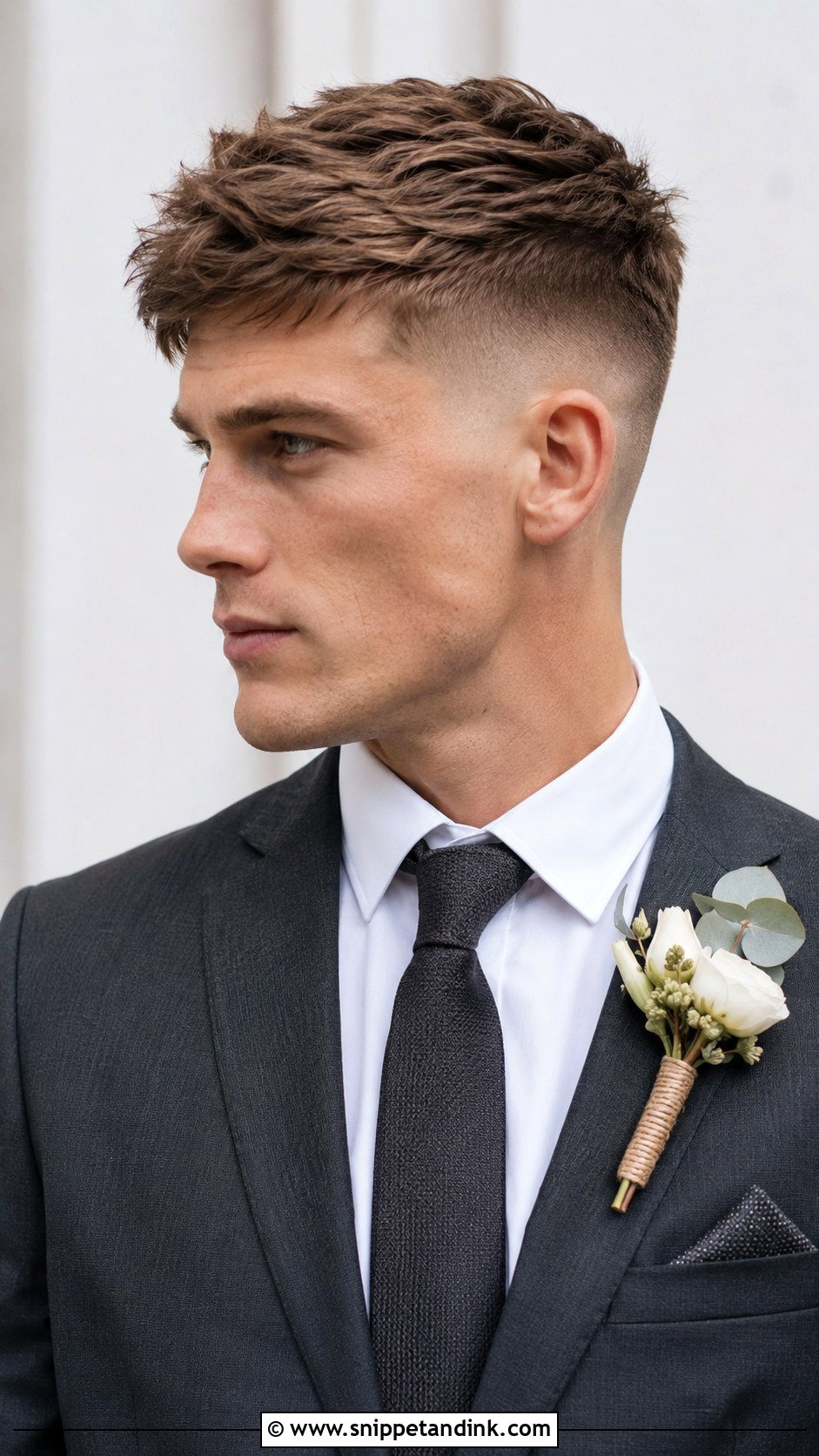 Textured Crop Top - Snippet and Ink - 20 Mens Wedding Hairstyles