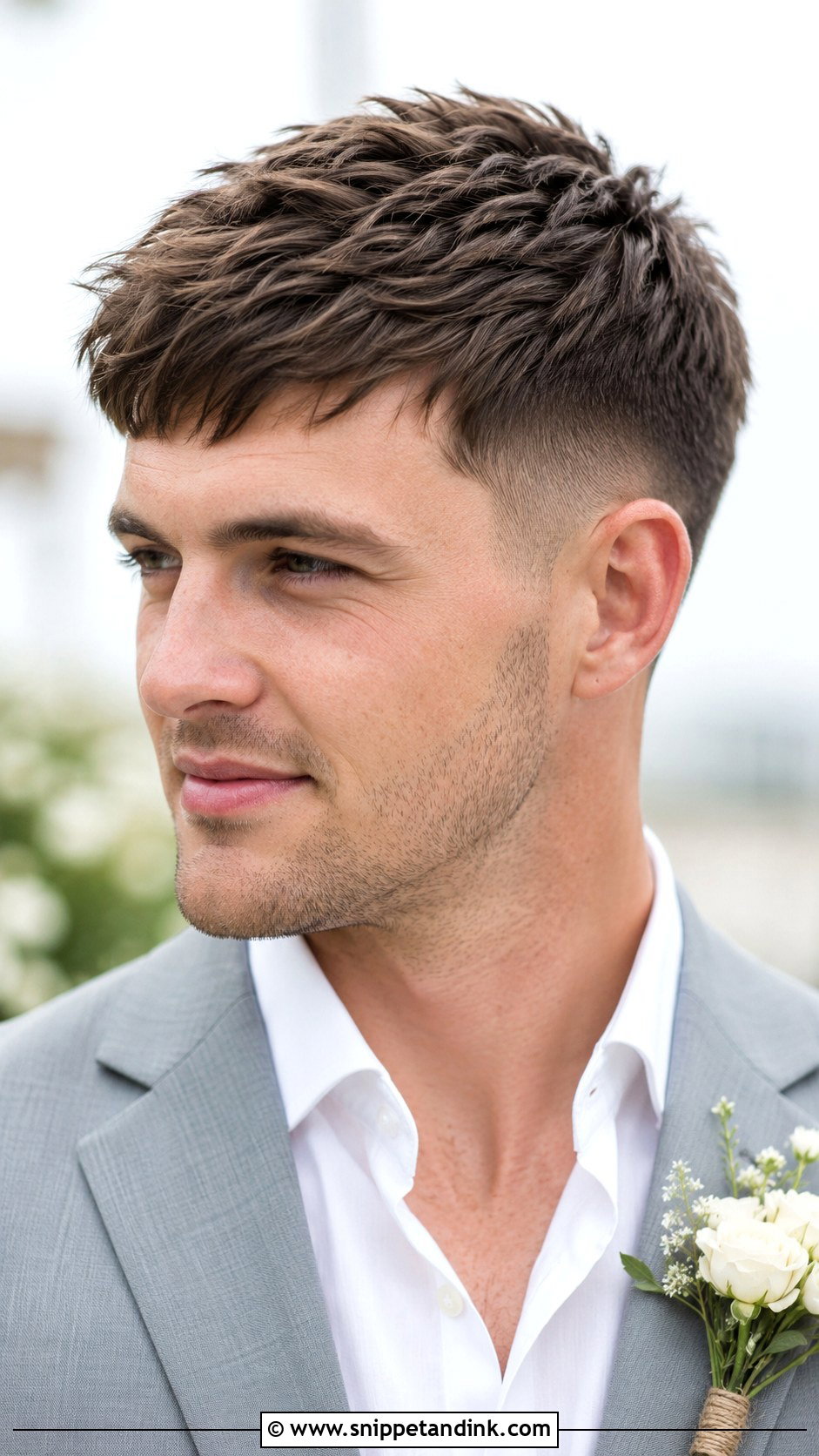 Textured Crop Wedding Hair Men - Snippet and Ink - 15 Mens Hairstyles for Wedding