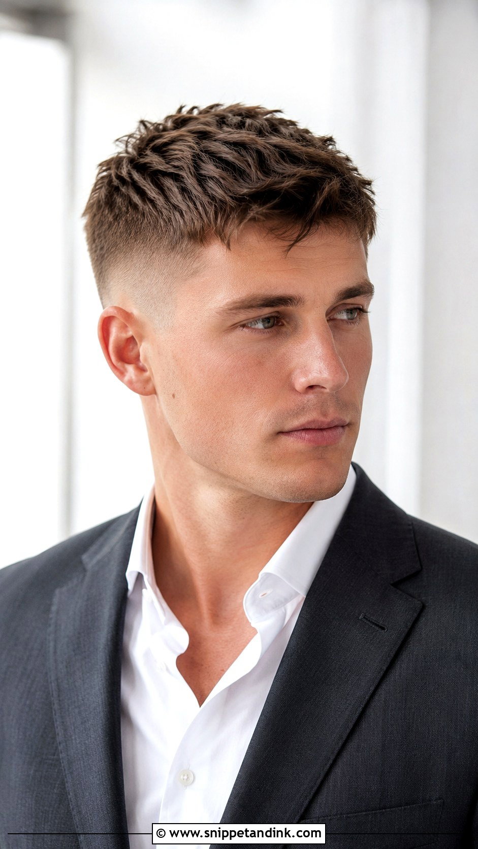 Textured Crop Wedding Hairstyle - Snippet and Ink - 15 Men’s Wedding Hairstyles