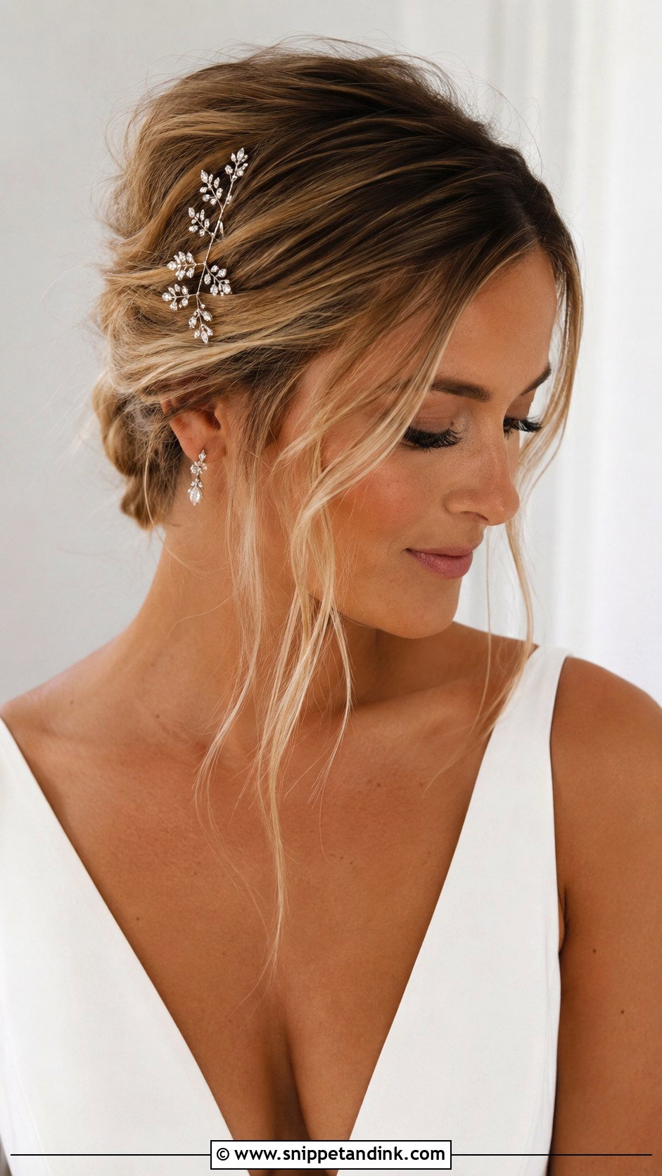 Textured Crop With Hair Accessories - Snippet and Ink - 20 Short Hair Dos for Wedding Ideas