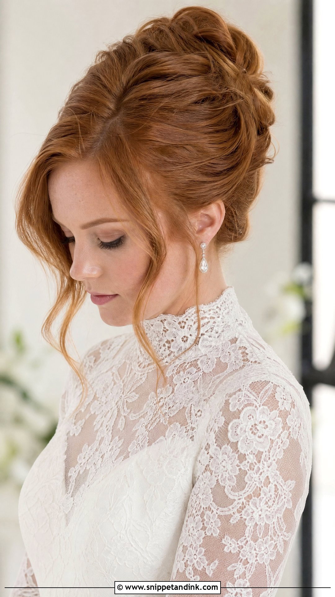 Textured French Twist - Snippet and Ink - 20 Bride Hairstyles Front View