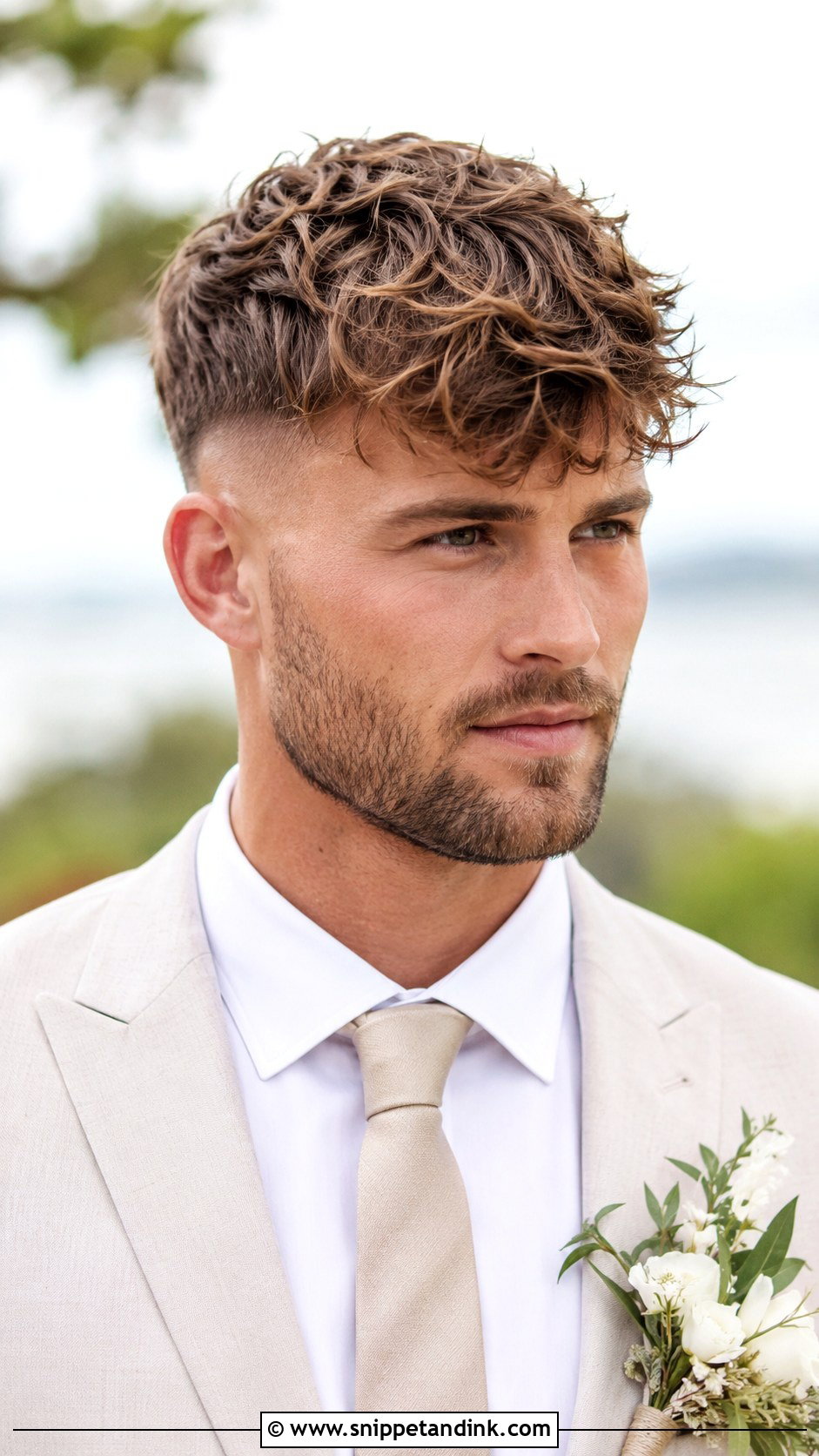 Textured Fringe Down - Snippet and Ink - 25 Wedding Hairstyles for Men