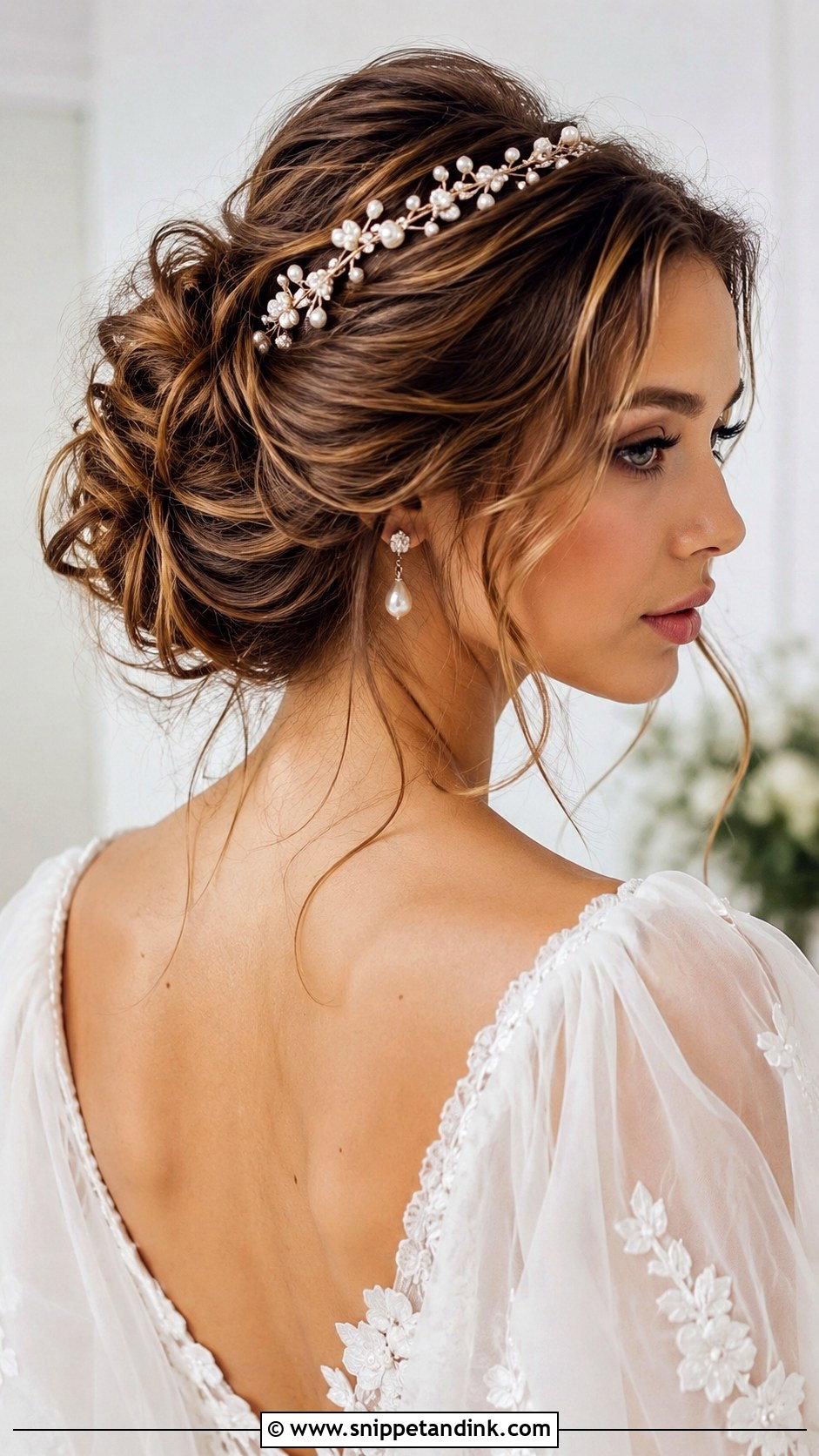 Textured Hairband Wedding Bun - Snippet and Ink - 15 Hairband Wedding Hairstyles