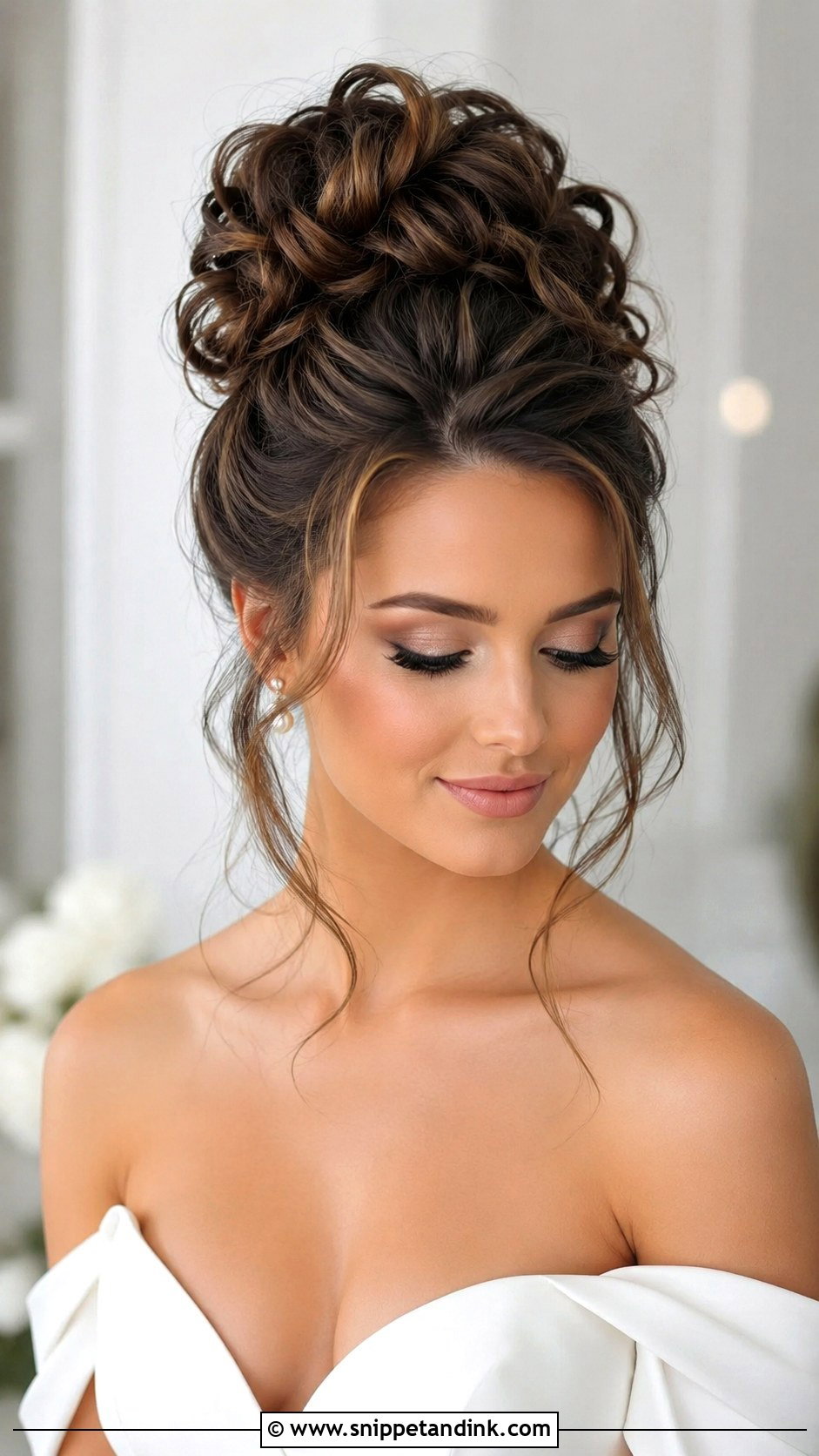 Textured High Bun Wedding Updo - Snippet and Ink - 15 Voluminous Updo Wedding Ideas