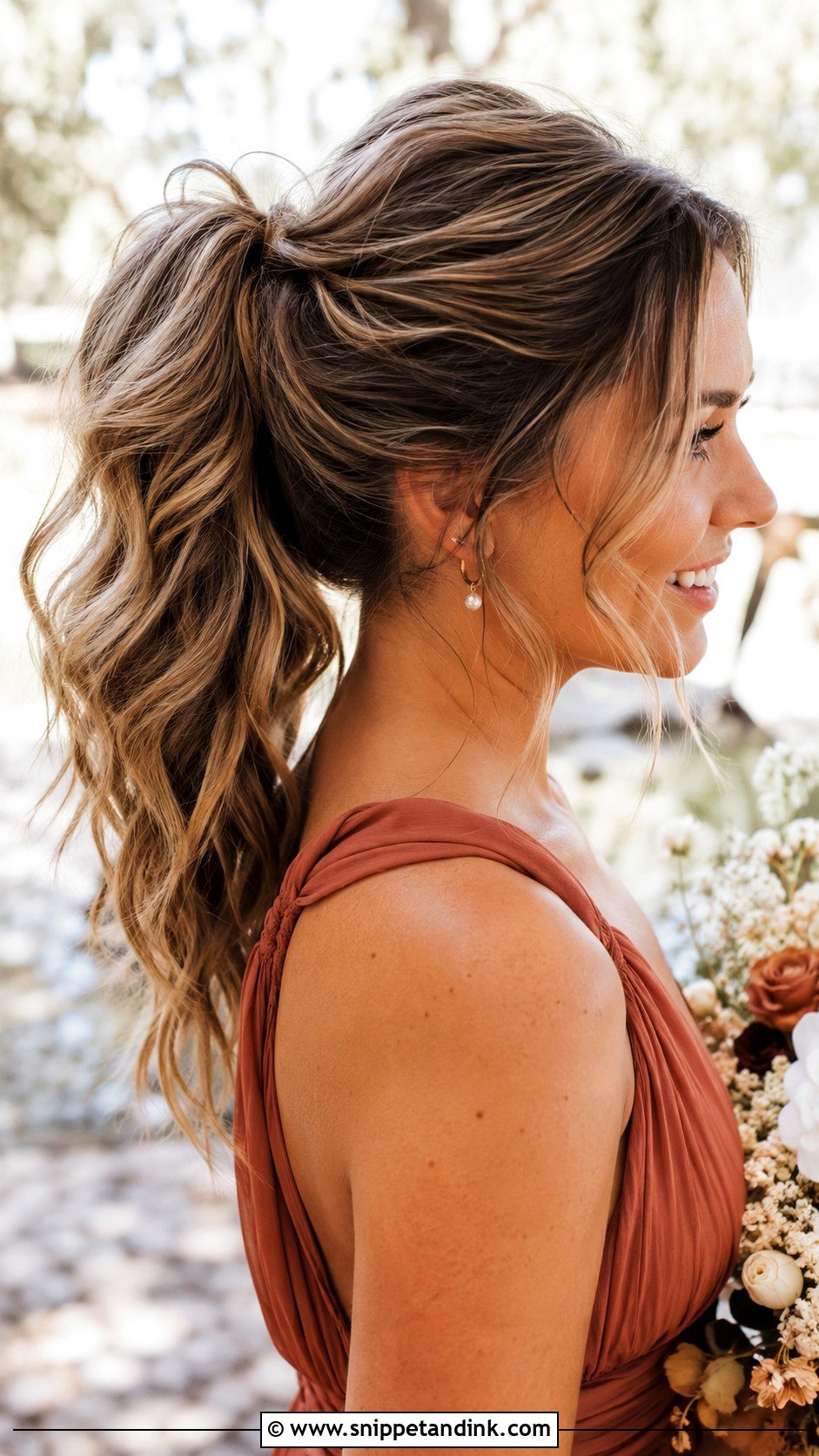 Textured High Ponytail Bridesmaid Hair - Snippet and Ink - 20 High Ponytail Bridesmaid Hair Ideas