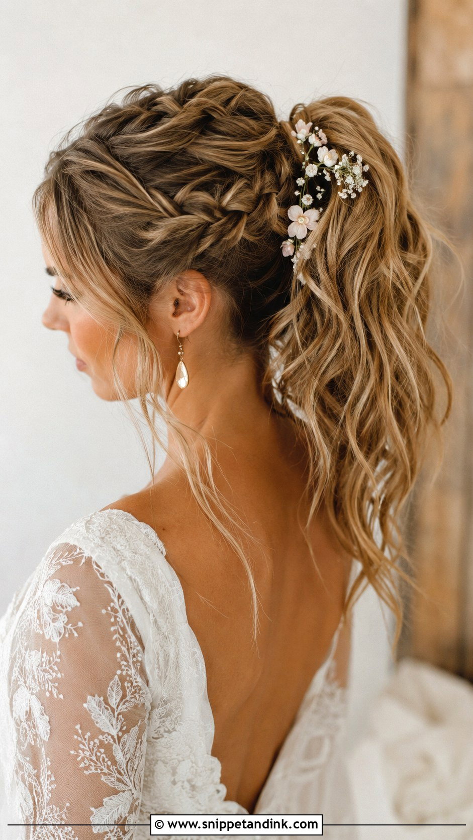 Textured High Ponytail for Brides - Snippet and Ink - 25 Bridal High Ponytail Ideas