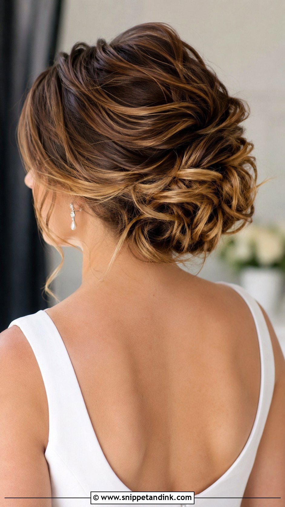 Textured Loose Wedding Bun - Snippet and Ink - 20 Loose Wedding Bun Ideas